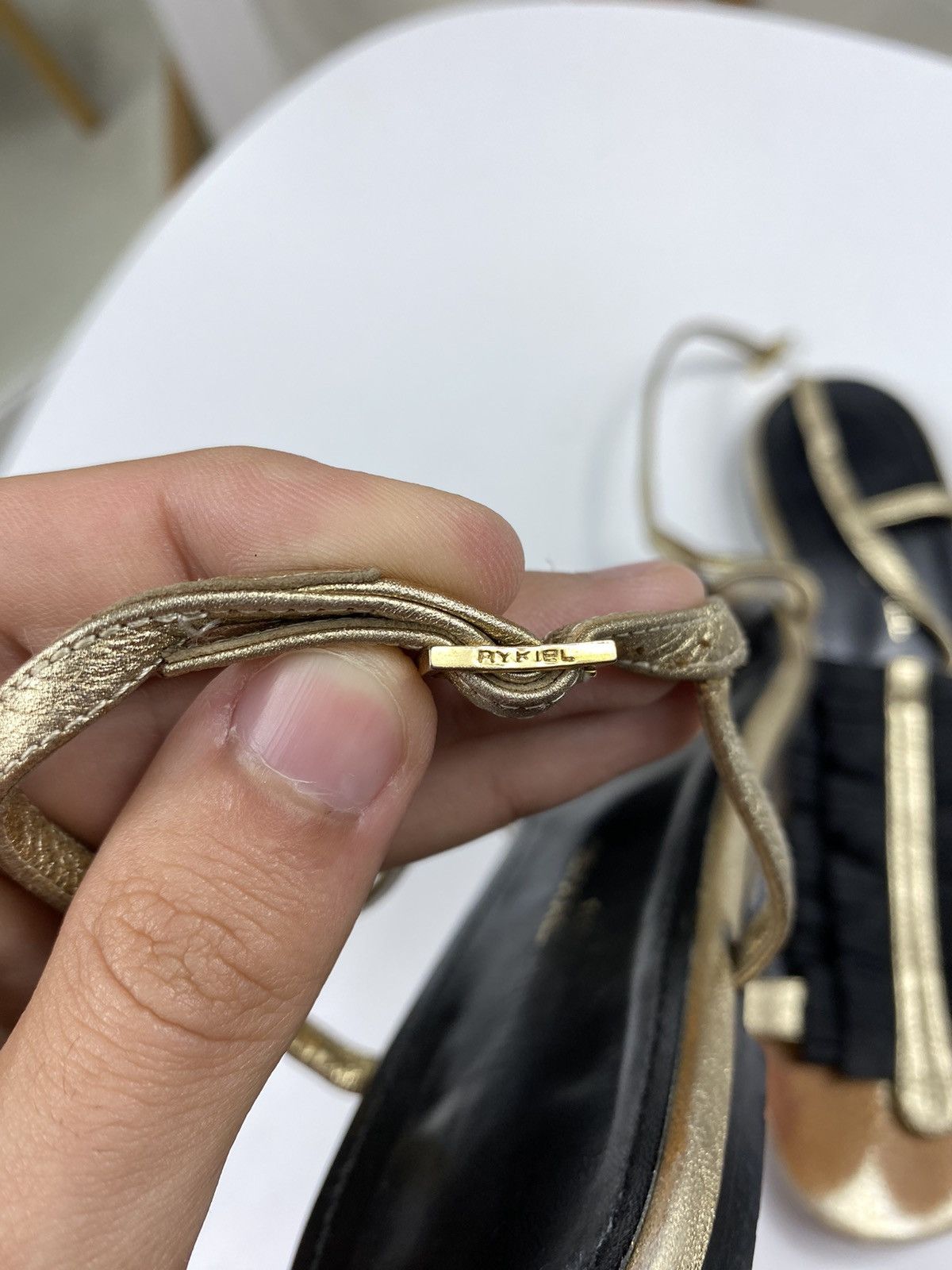 Sonia Rykiel × Vintage Sonia Rykiel Leather Sandals Size US 8 / IT 38 - 8 Thumbnail