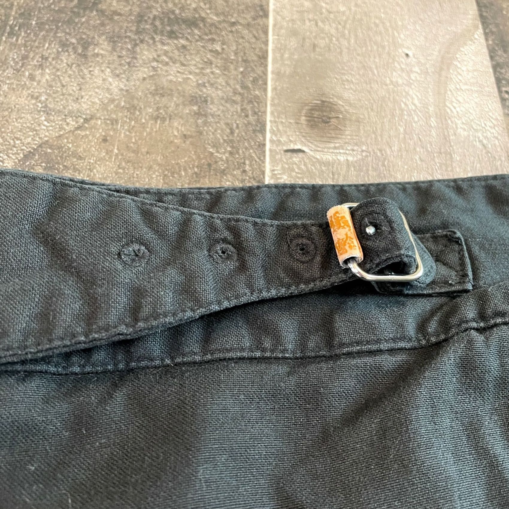 George George Pants Womens 10 Black Hi Rise Chino Wide Leg Stretch Flat Front Casual Size 32" / US 10 / IT 46 - 4 Thumbnail