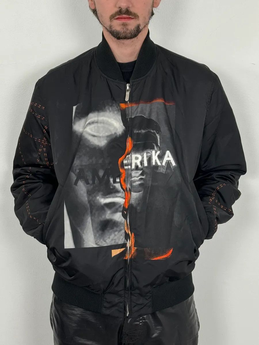 Givenchy Givenchy Reversible Presley Black & Orange Nylon Bomber Jacket by Riccardo Tisci Size US M / EU 48-50 / 2 - 5 Thumbnail