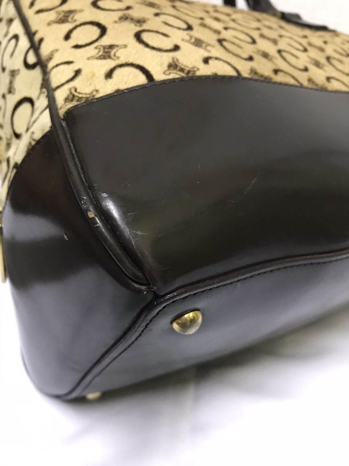 Celine × Vintage VINTAGE CELINE Bowling Bag In Printed Goatskin Brown Size ONE SIZE - 23 Thumbnail