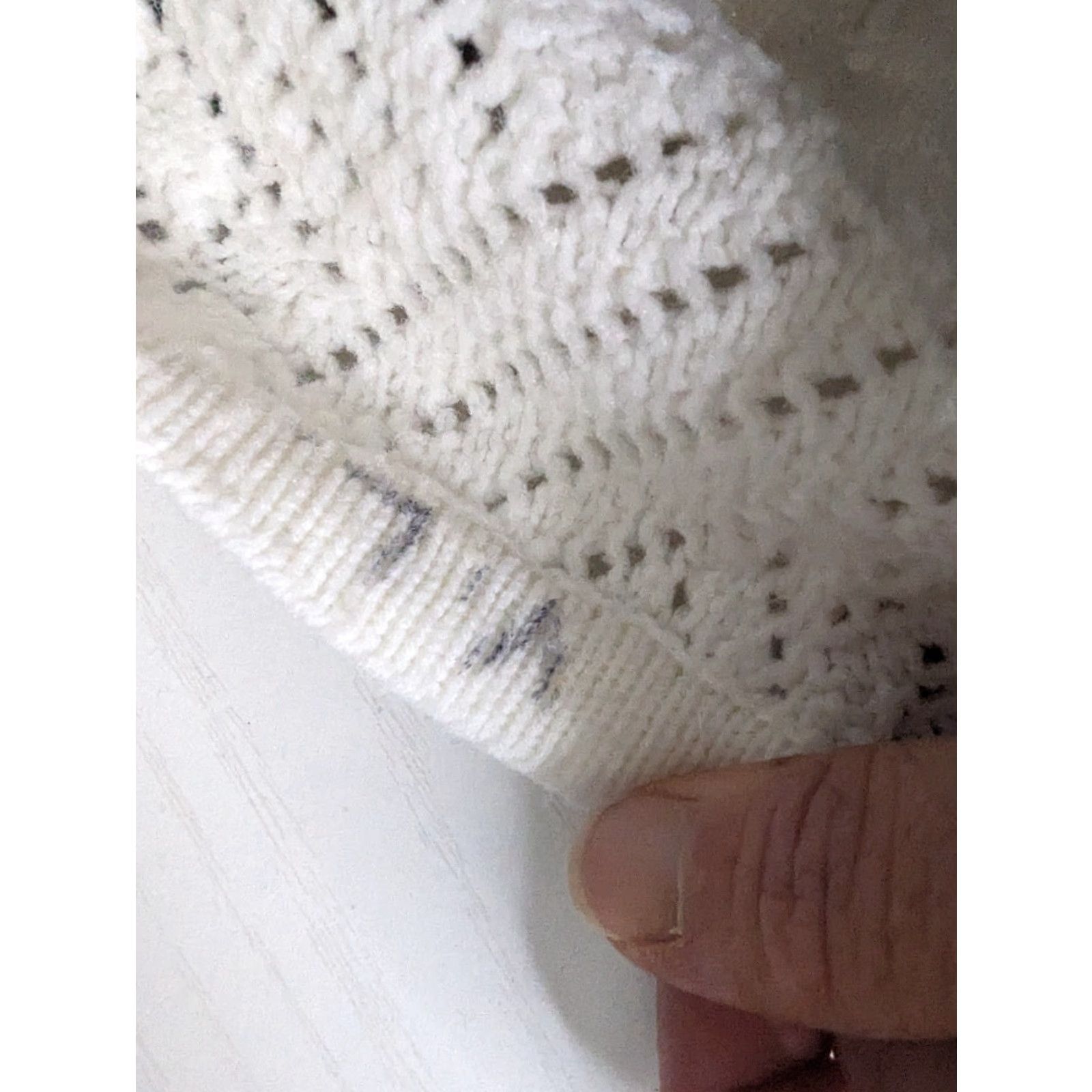 Vintage VINTAGE White Cable-Knit Cardigan Sweater XL Women Size XL / US 12-14 / IT 48-50 - 5 Thumbnail