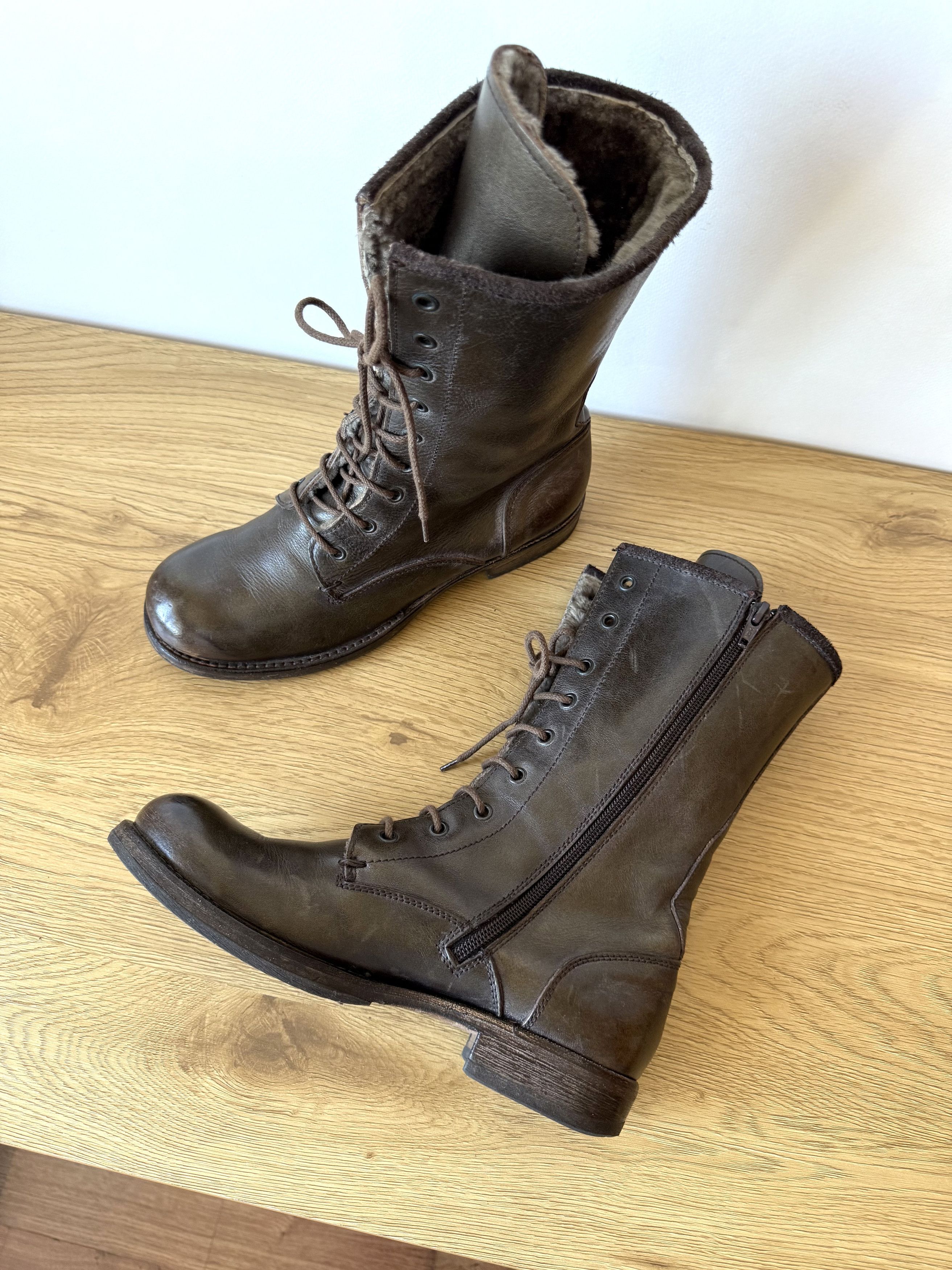 MoMA MOMA Leather Shearling Tall Boots EU38 Size US 8 / IT 38 - 7 Thumbnail