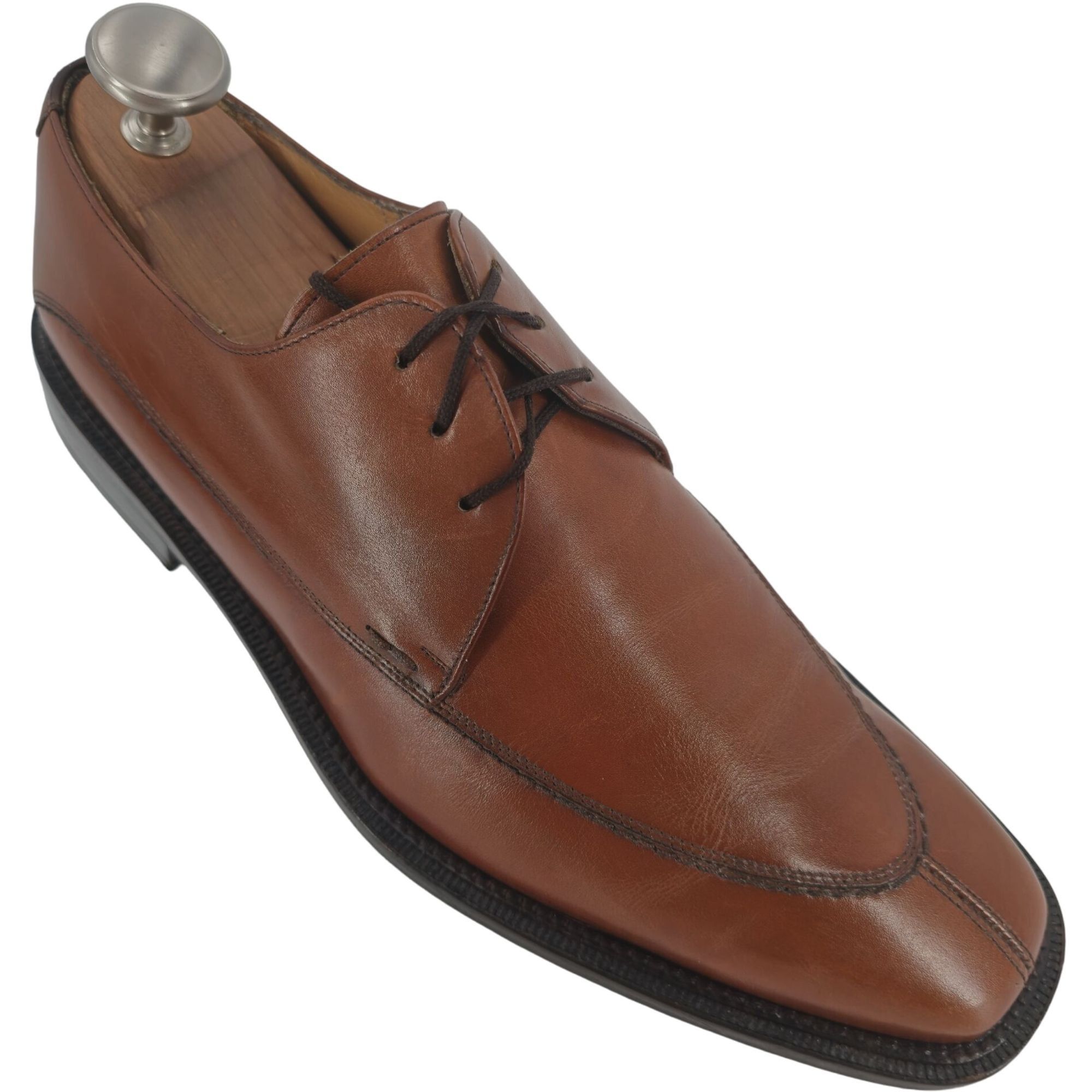 Mezlan Mezlan Spain Men 10 Brown Leather Dress Shoes Oxford Derby Size US 10 / EU 43 - 1 Thumbnail