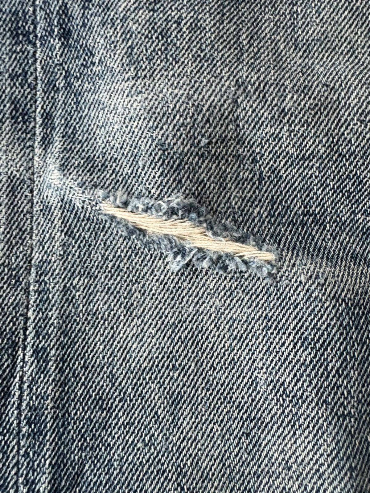 Denime Vintage 90s Denime Selvedge Faded Distress Loose Jeans Size US 30 / EU 46 - 3 Thumbnail
