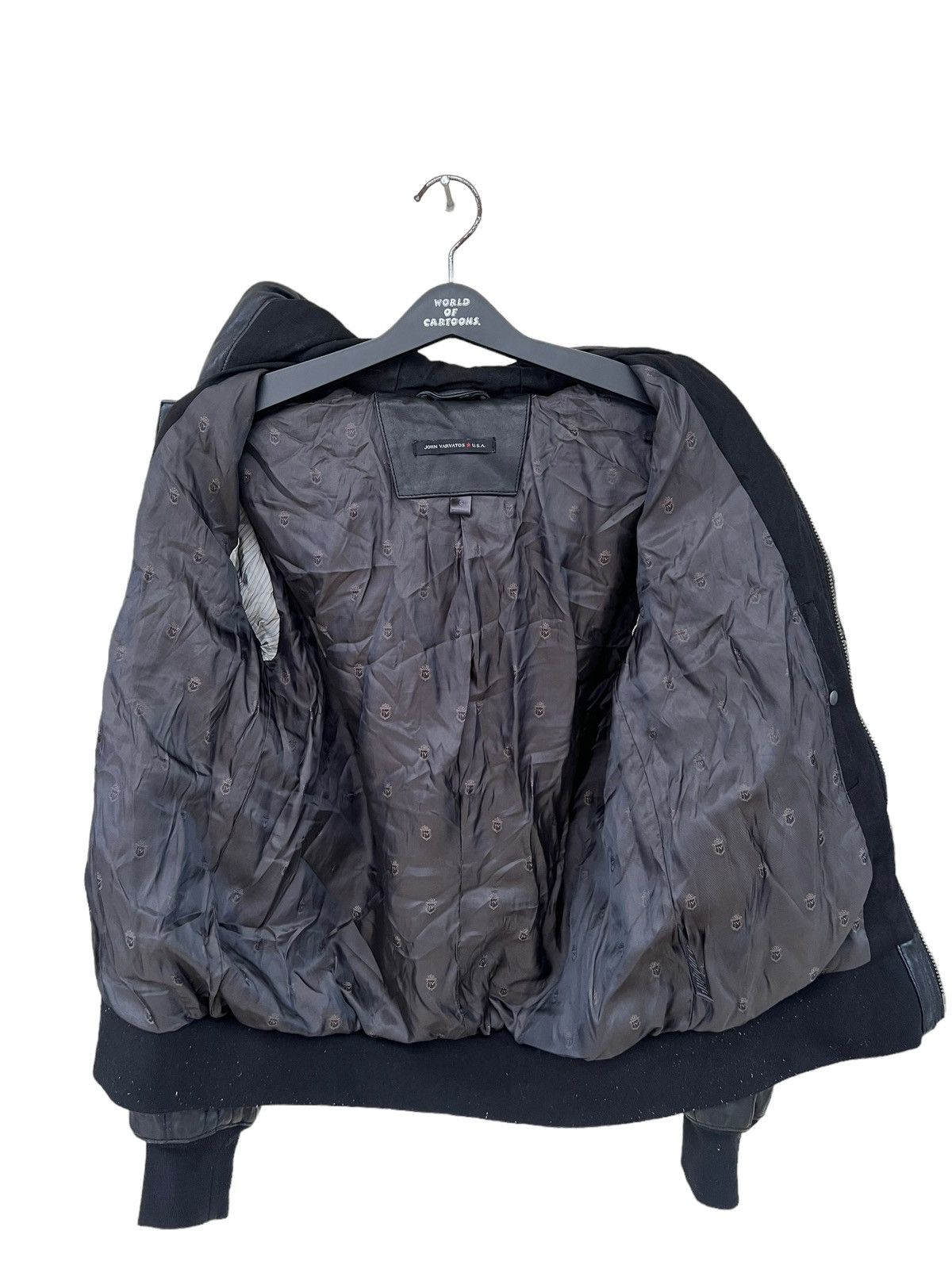 John Varvatos FA/14 John Varvatos Black Sheep Skin Leather Jacket Hoodie Size US S / EU 44-46 / 1 - 20 Thumbnail