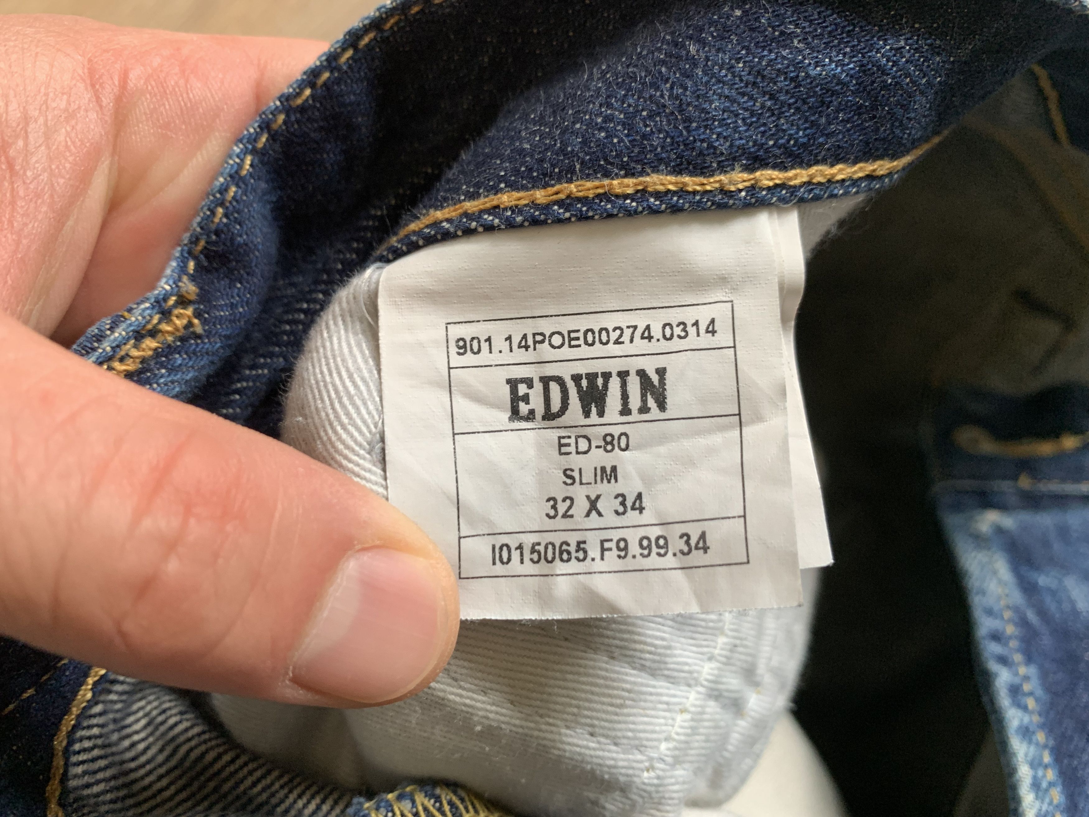 Edwin Vintage Edwin ED-80 Rainbow Selvedge Denim Slim Jeans Size US 30 / EU 46 - 11 Thumbnail