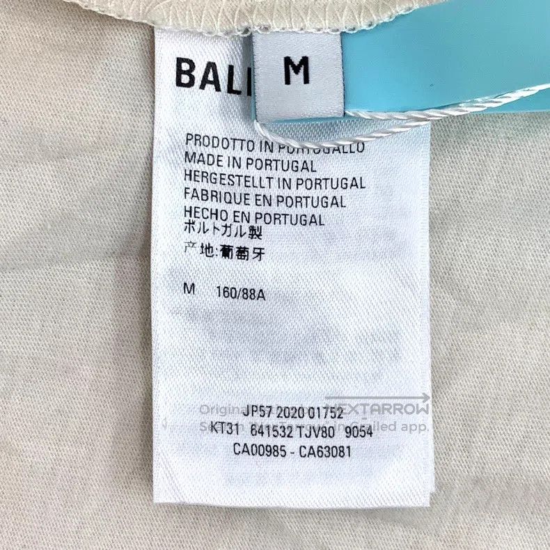Balenciaga Balenciaga Beige lettering print cotton crew-neck short-sl Size US M / EU 48-50 / 2 - 7 Thumbnail