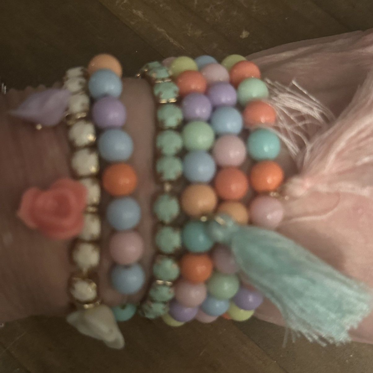 Other Pastel multicolor stacking stretch bracelets Size ONE SIZE - 2 Thumbnail