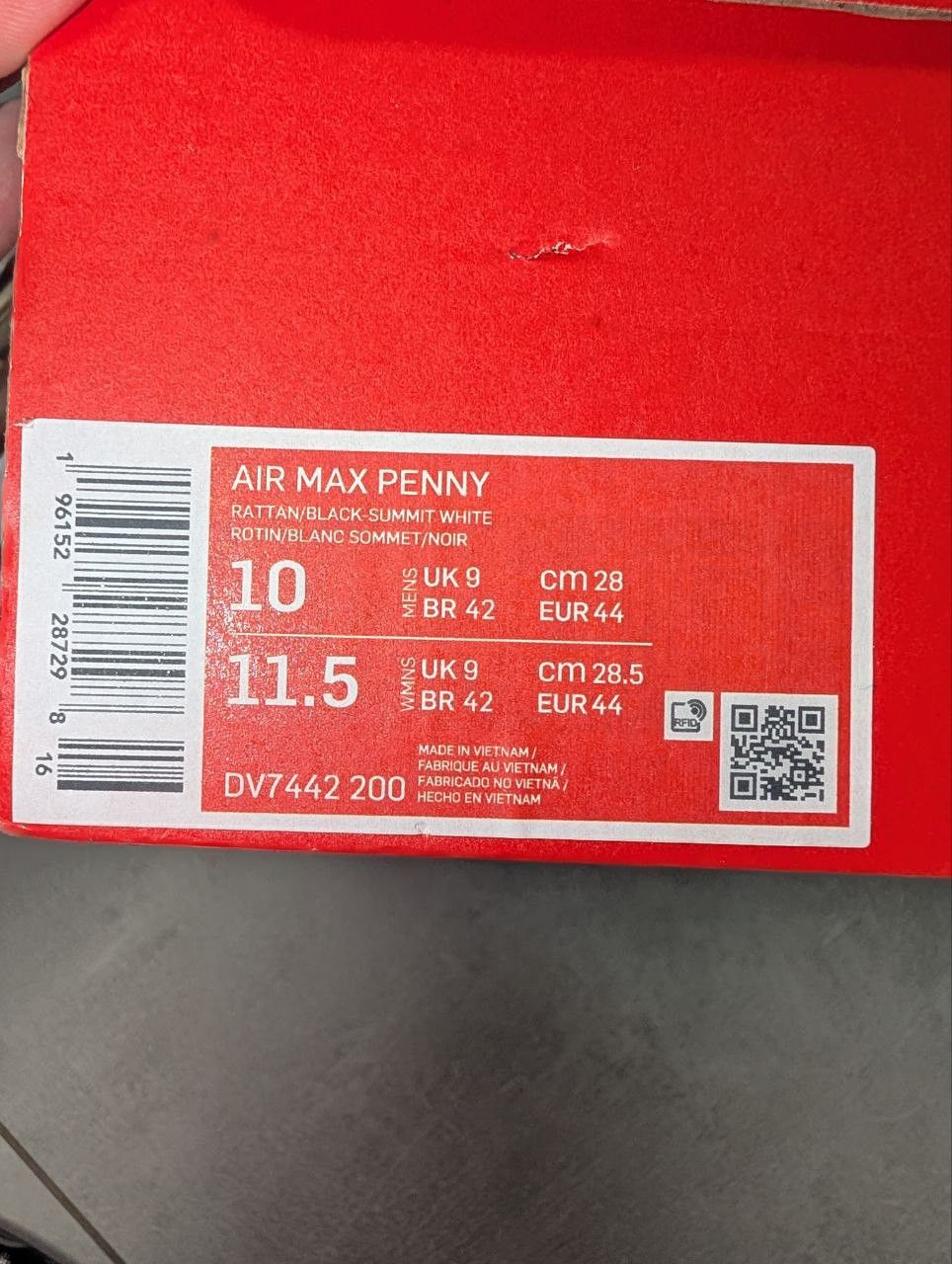 Nike Nike Air Max Penny 1 RATTAN/black-summit white Size US 11 / EU 44 - 8 Thumbnail