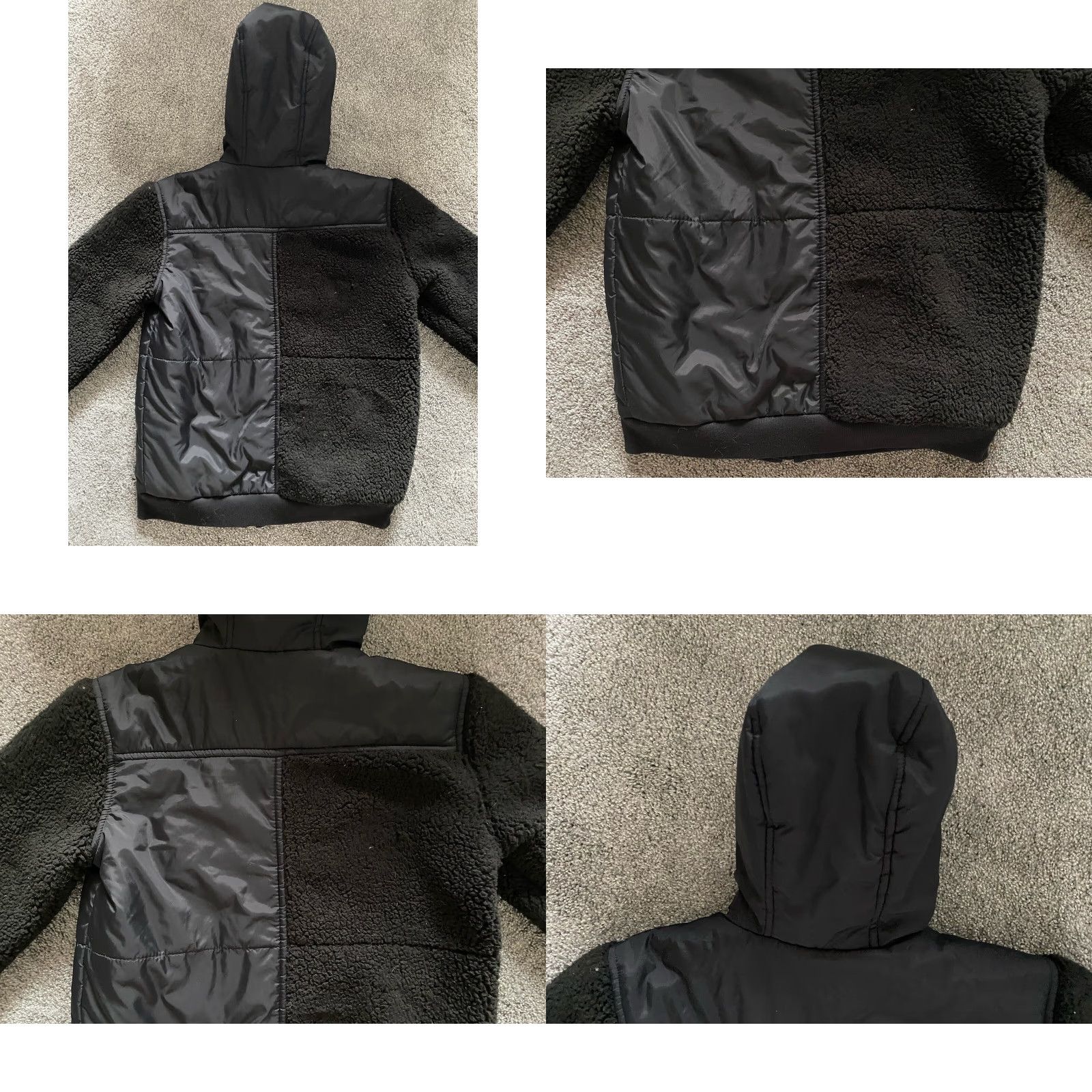 True Religion True Religion Women’s Jacket Size M Black Sherpa Hooded Designer Size M / US 6-8 / IT 42-44 - 10 Thumbnail
