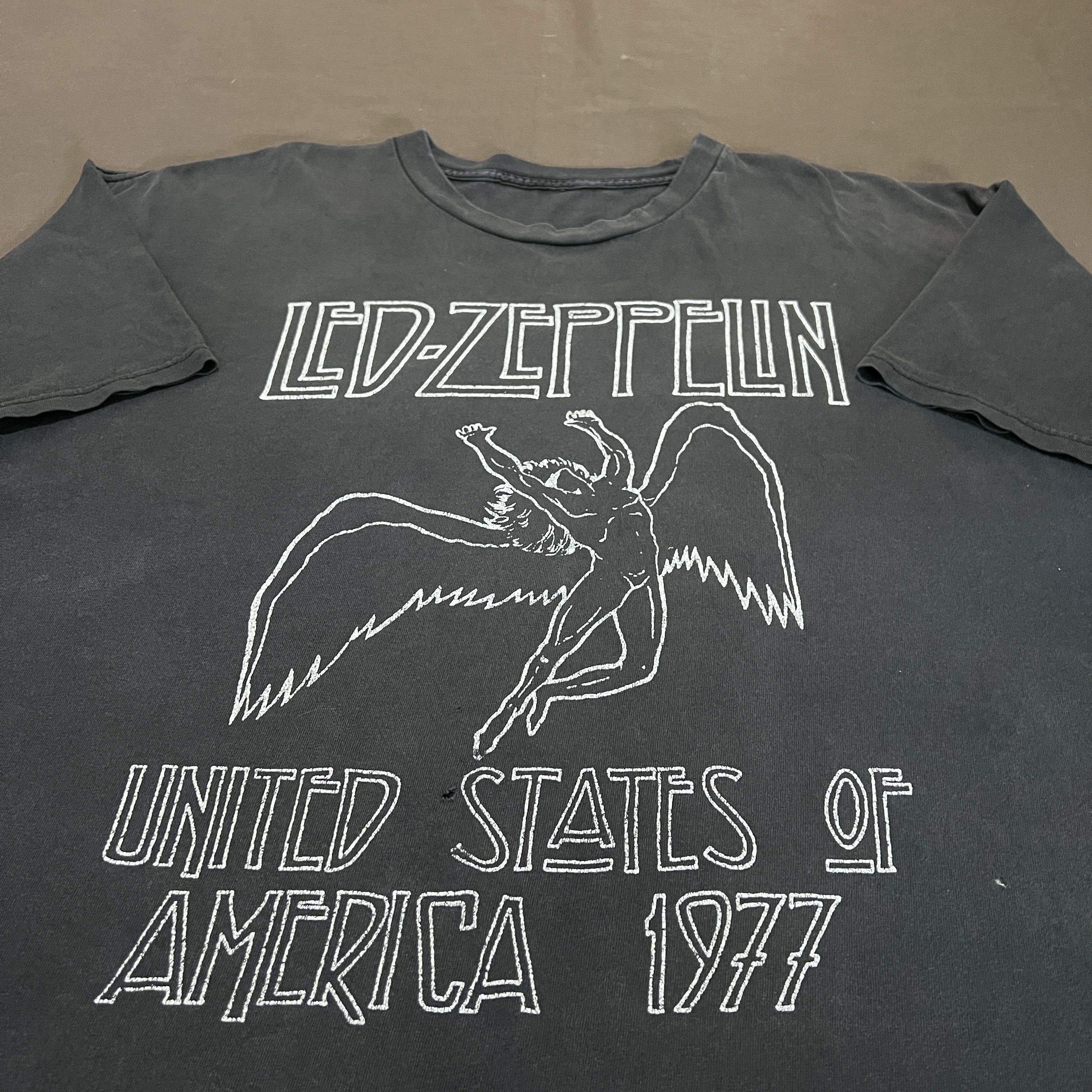 Band Tees × Vintage Vintage Y2K Led Zeppelin Promo Tee 2XL Faded Size US XXL / EU 58 / 5 - 4 Thumbnail