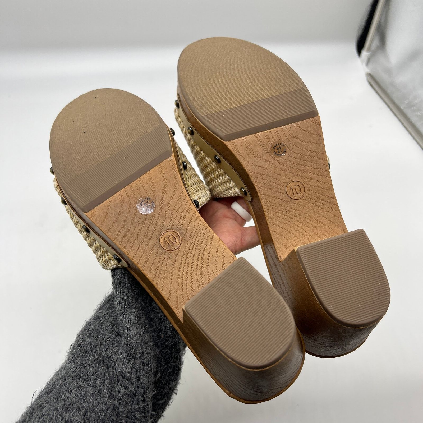 Other a.n.a Womens Robinson Heeled Sandals Natural Brown Size US 10 / IT 40 - 5 Thumbnail