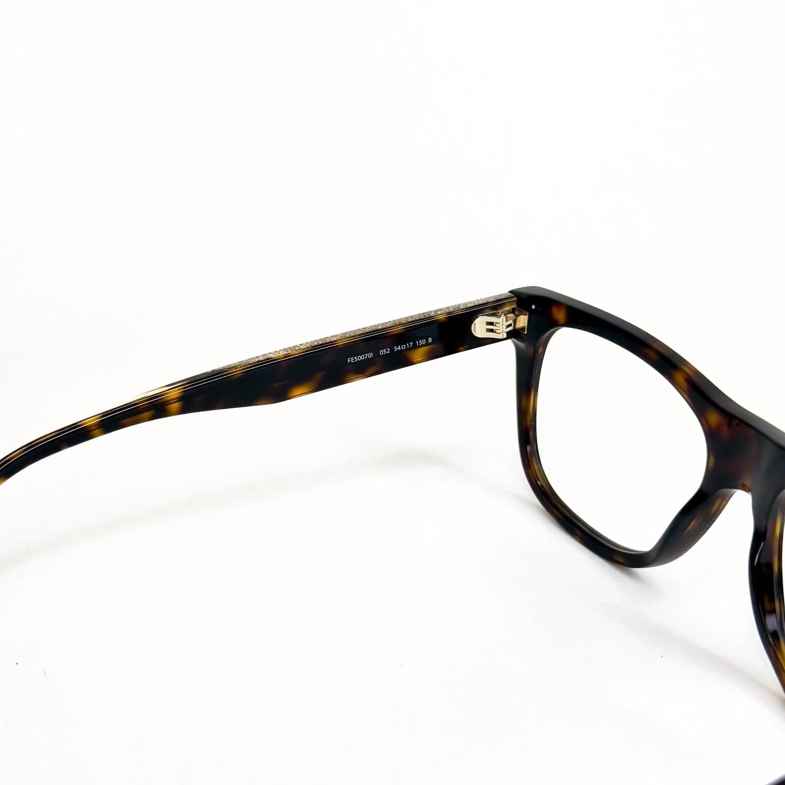 Fendi FENDI 50070 Brown Havana Gold Print Eyeglasses FE50070I 052 Size ONE SIZE - 2 Thumbnail