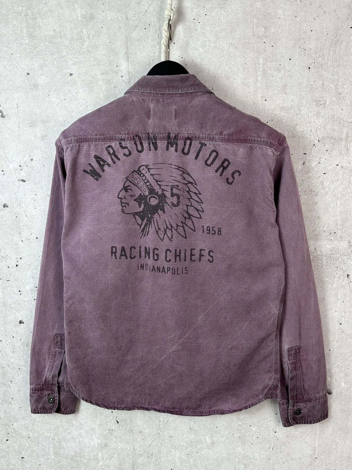 Other Warson Bordeaux Mecano Purple Denim Printed Overshirt Jacket Size US L / EU 52-54 / 3 - 1 Thumbnail