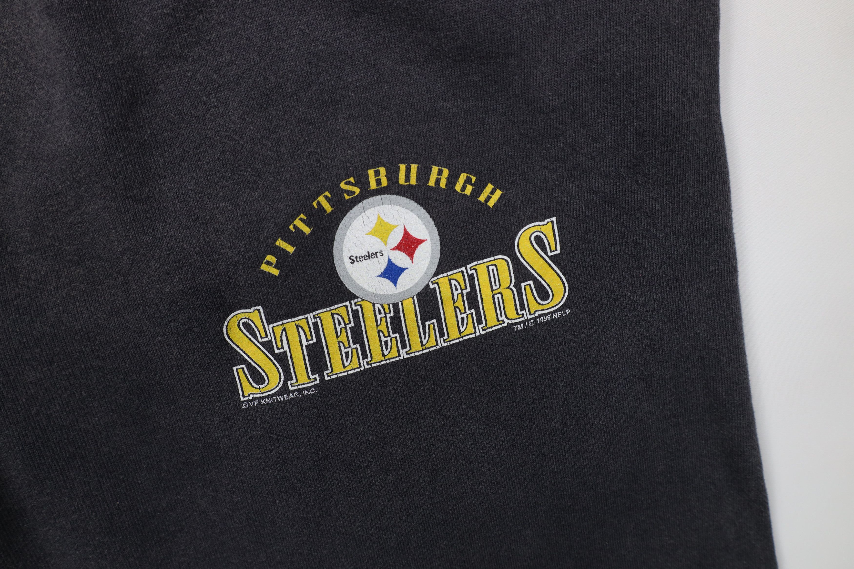 Vintage Vintage 90s Steelers Football Sweatpants Joggers Black Size US 38 / EU 54 - 6 Thumbnail