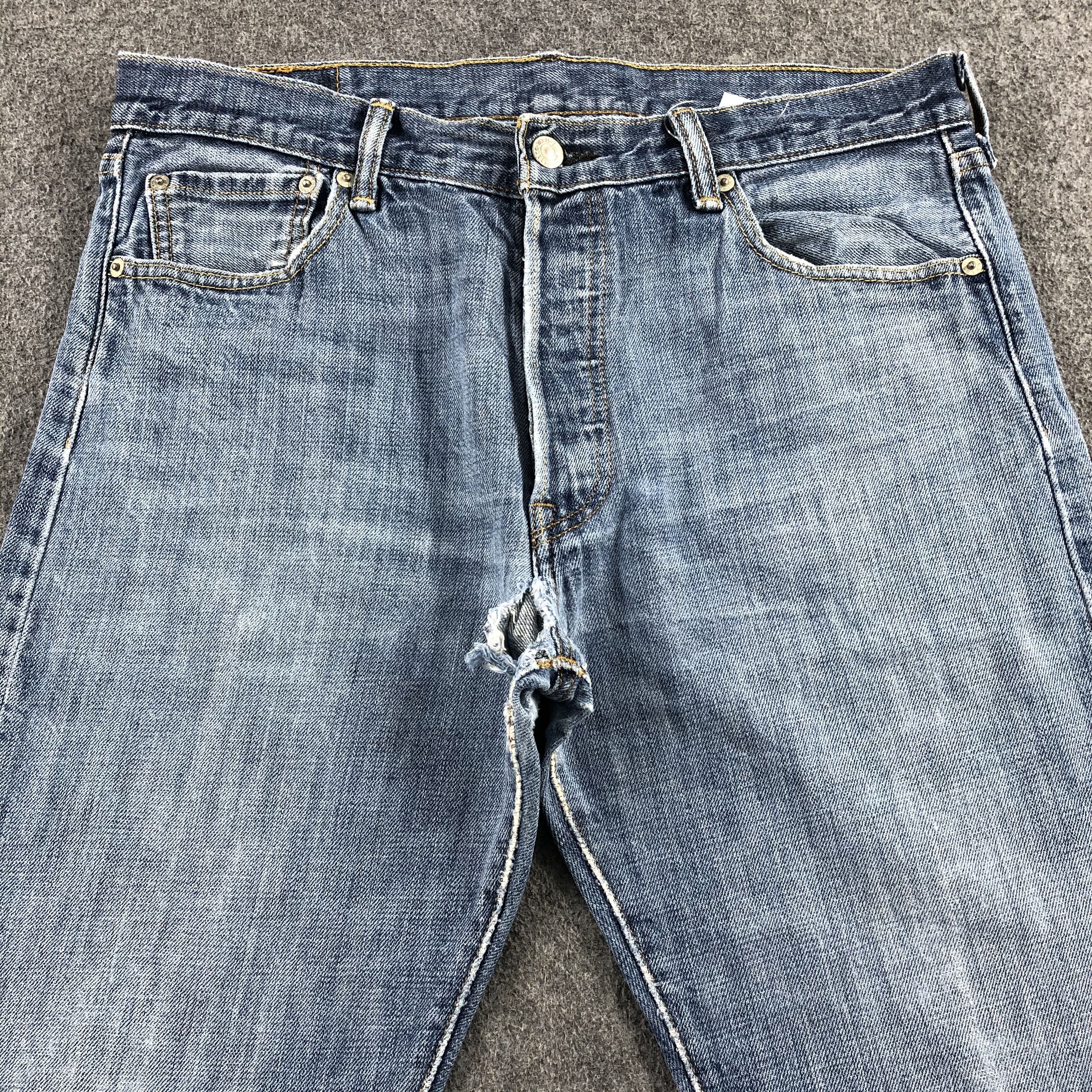 Levi's Vintage Blue Wash Levis 501 Jeans-J2208 Size US 33 - 3 Thumbnail