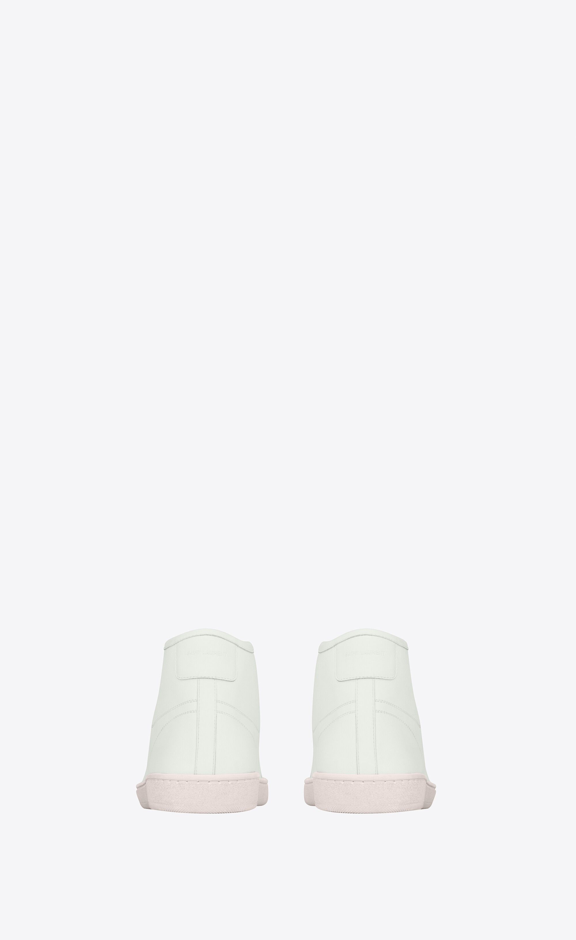 Saint Laurent Paris o1s1wg111224 Court Classic Sl/39 Mid-Top Sneakers in White Size US 8 / IT 38 - 3 Thumbnail