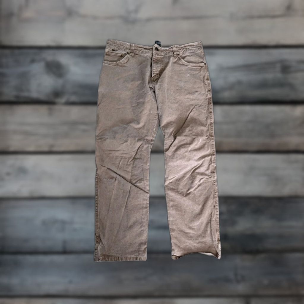 Doublet Kuhl Rydr Pants Men's 38x32 Brown Double Knee Vintage Patina Dye Outdoor Work Khakis Relaxed Straight Size US 38 / EU 54 - 1 Thumbnail