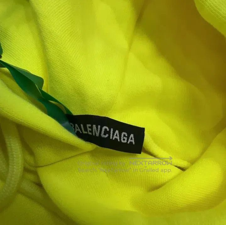 Balenciaga Balenciaga Neon Yellow Logo Long Sleeve Sweatshirt. Size US M / EU 48-50 / 2 - 7 Thumbnail
