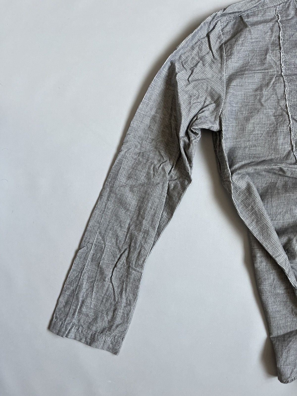 Dries Van Noten Hannes Roether Men Grey Corduroy Avant Garde Button Up Shirt Size US L / EU 52-54 / 3 - 6 Thumbnail