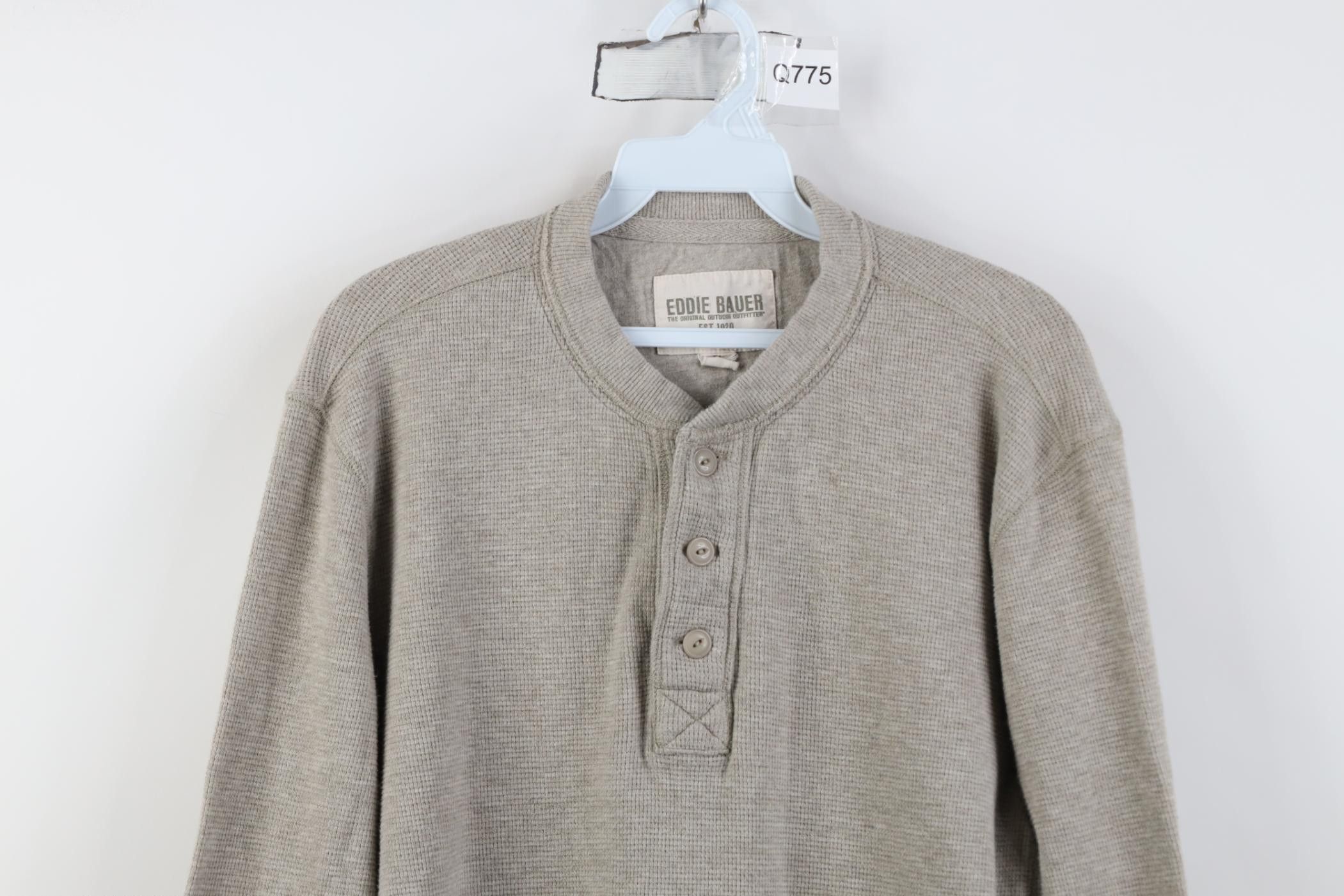 Eddie Bauer Vintage Eddie Bauer Waffle Knit long Sleeve Henley T-Shirt Size US L / EU 52-54 / 3 - 2 Thumbnail