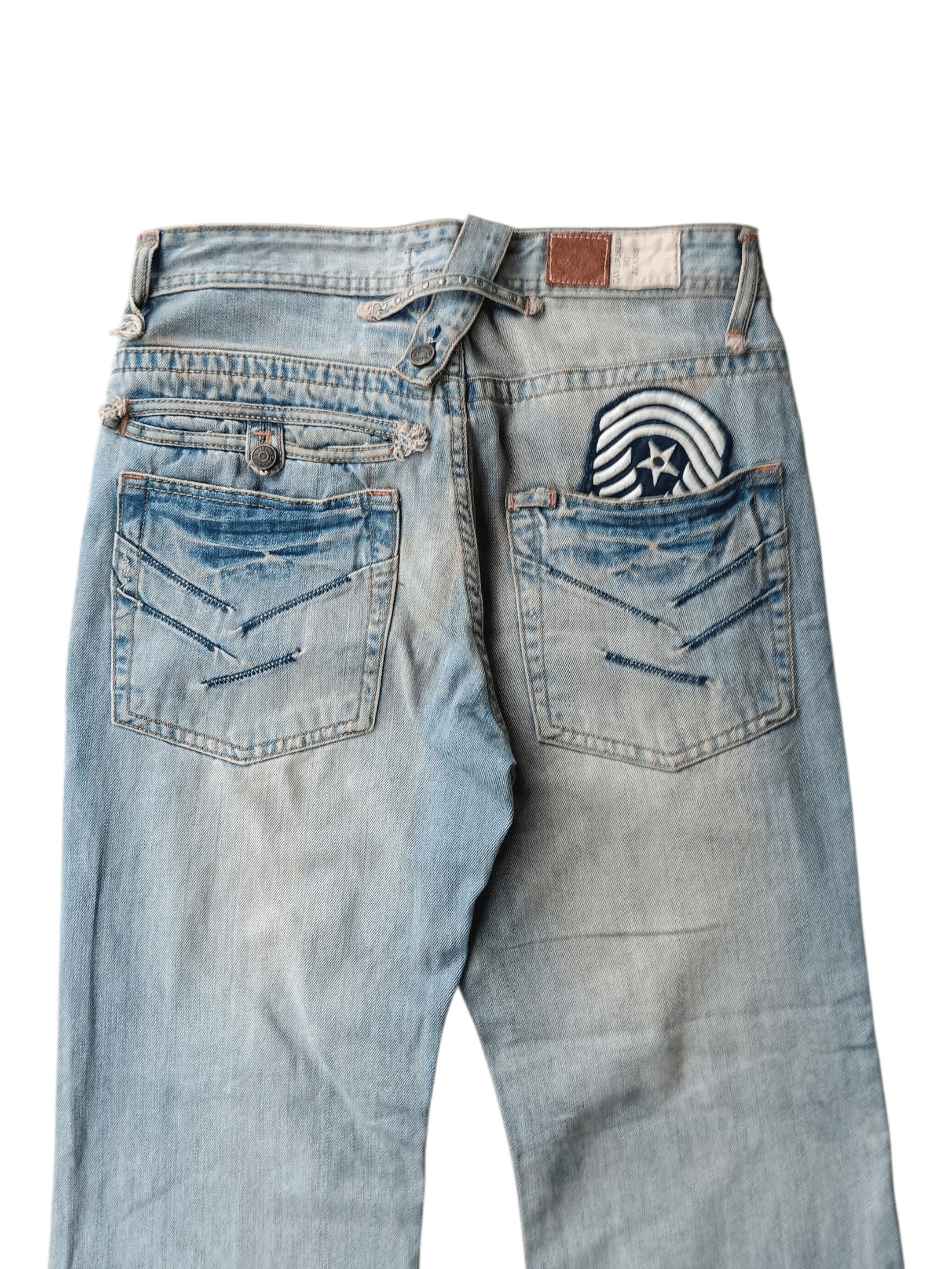 Ben Taverniti Unravel Project Ben Taverniti unravel project blue wash denim pants Size US 32 / EU 48 - 2 Thumbnail