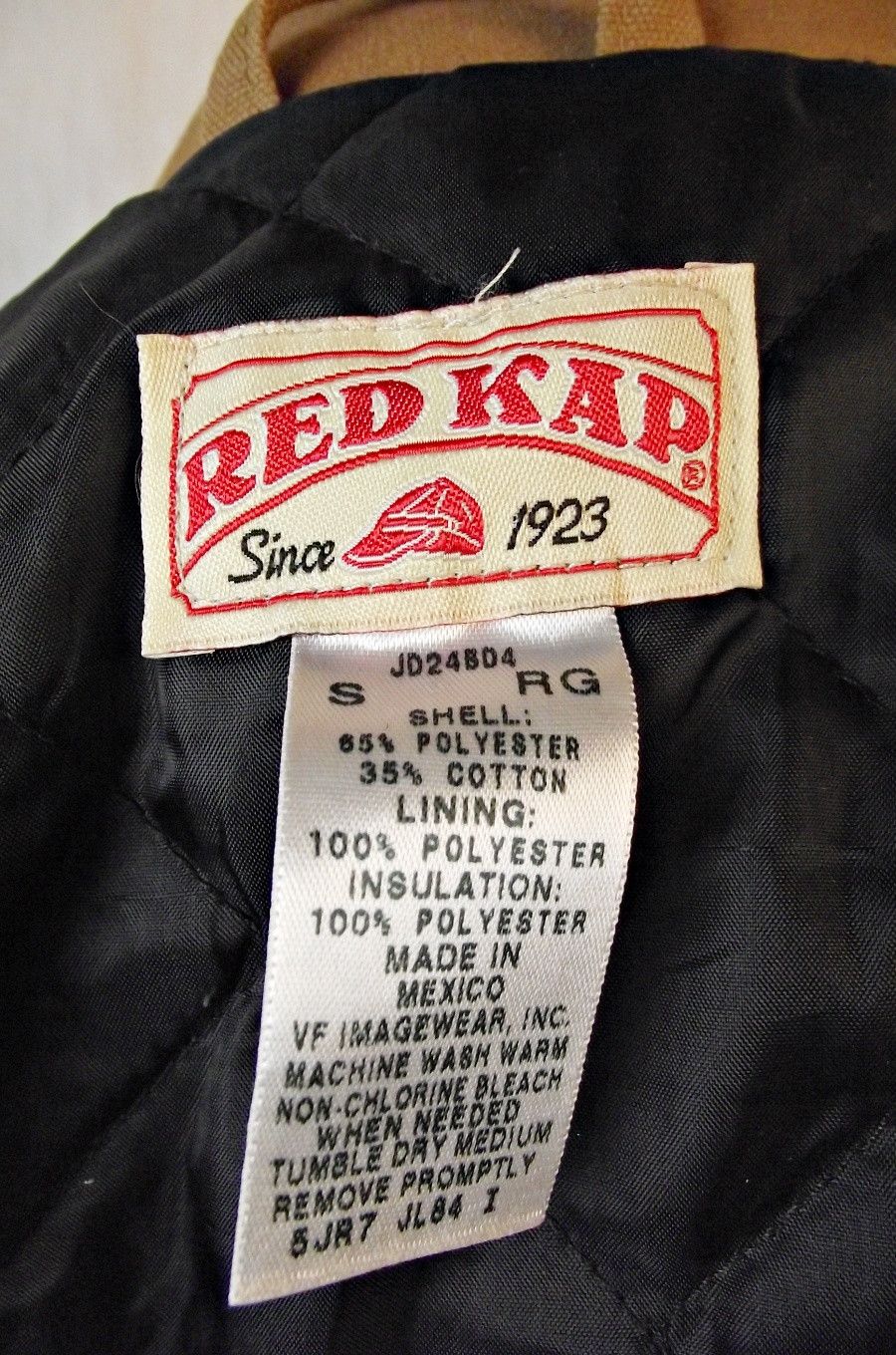Red Kap WORK JACKET Mens Brown Duck Cloth Lined Grease Stains Barn Size US XS / EU 42 / 0 - 13 Thumbnail