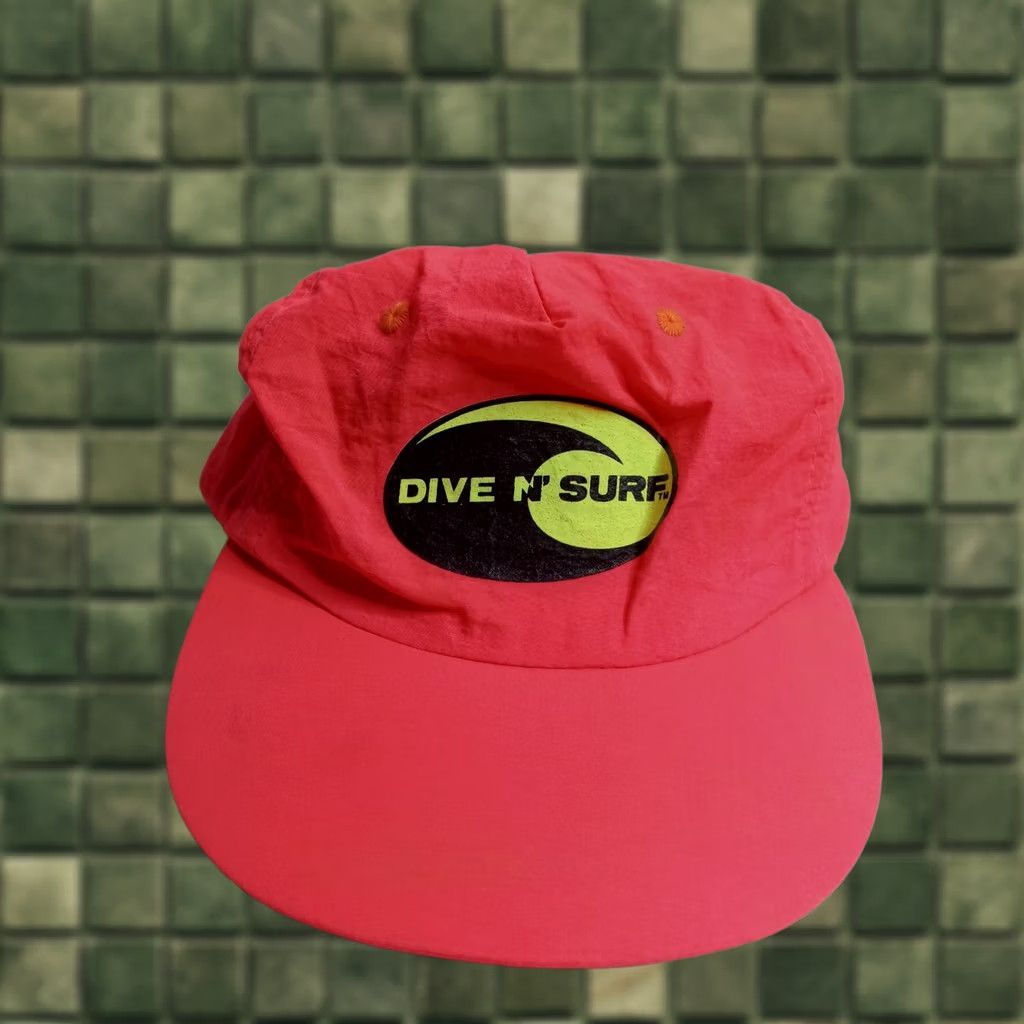 Pinko VINTAGE Dive N Surf Neon pink Adjustable Nylon Hat 1990 Redondo Beach pro plus Hat Adult Men Pink Nylon Baseball Cap Adjustable Beac h Size ONE SIZE - 1 Thumbnail
