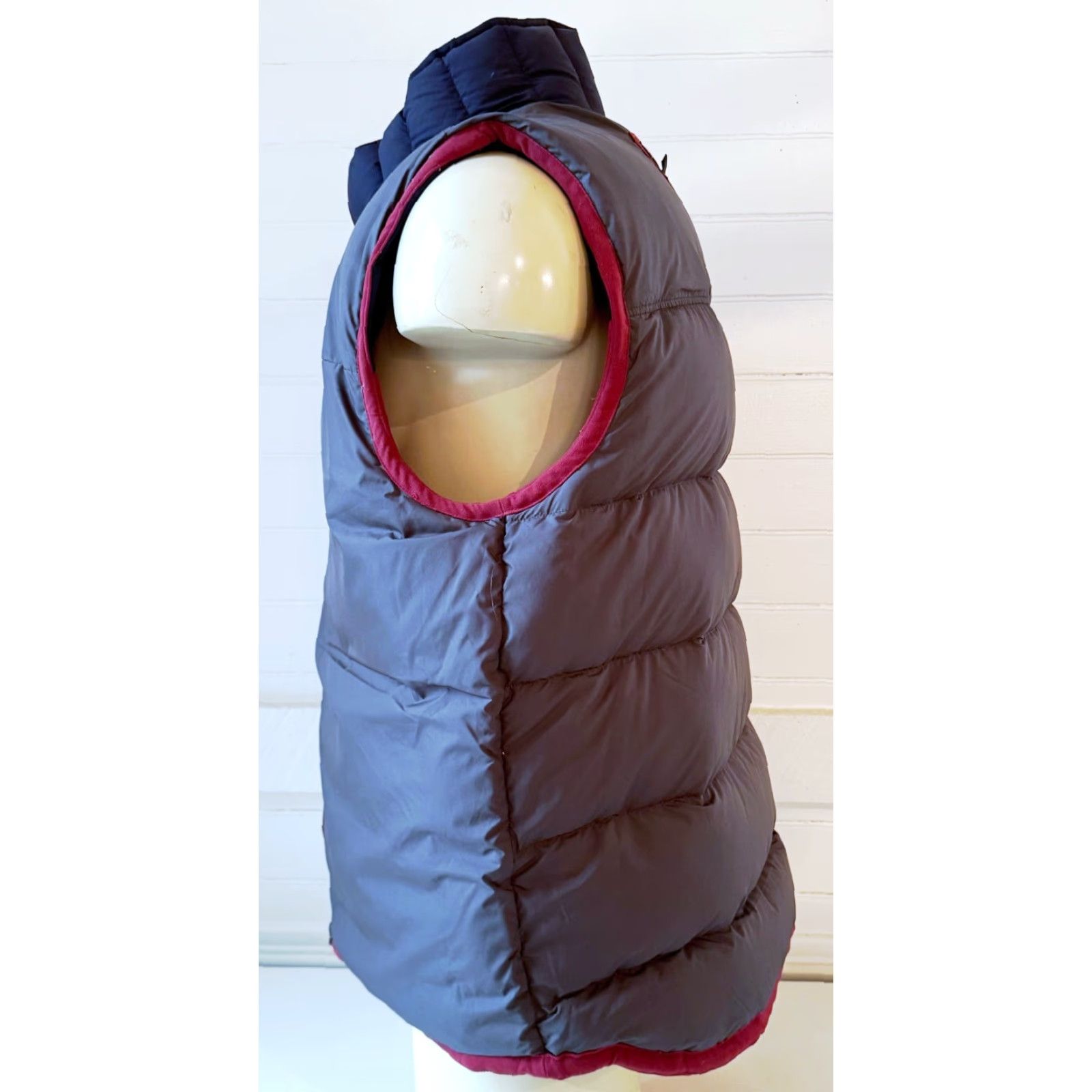 Patagonia PATAGONIA Vest Mens XL Bivy Down Full Zip Nylon Canvas Two-Tone Oxblood Burgundy Size US XL / EU 56 / 4 - 6 Thumbnail