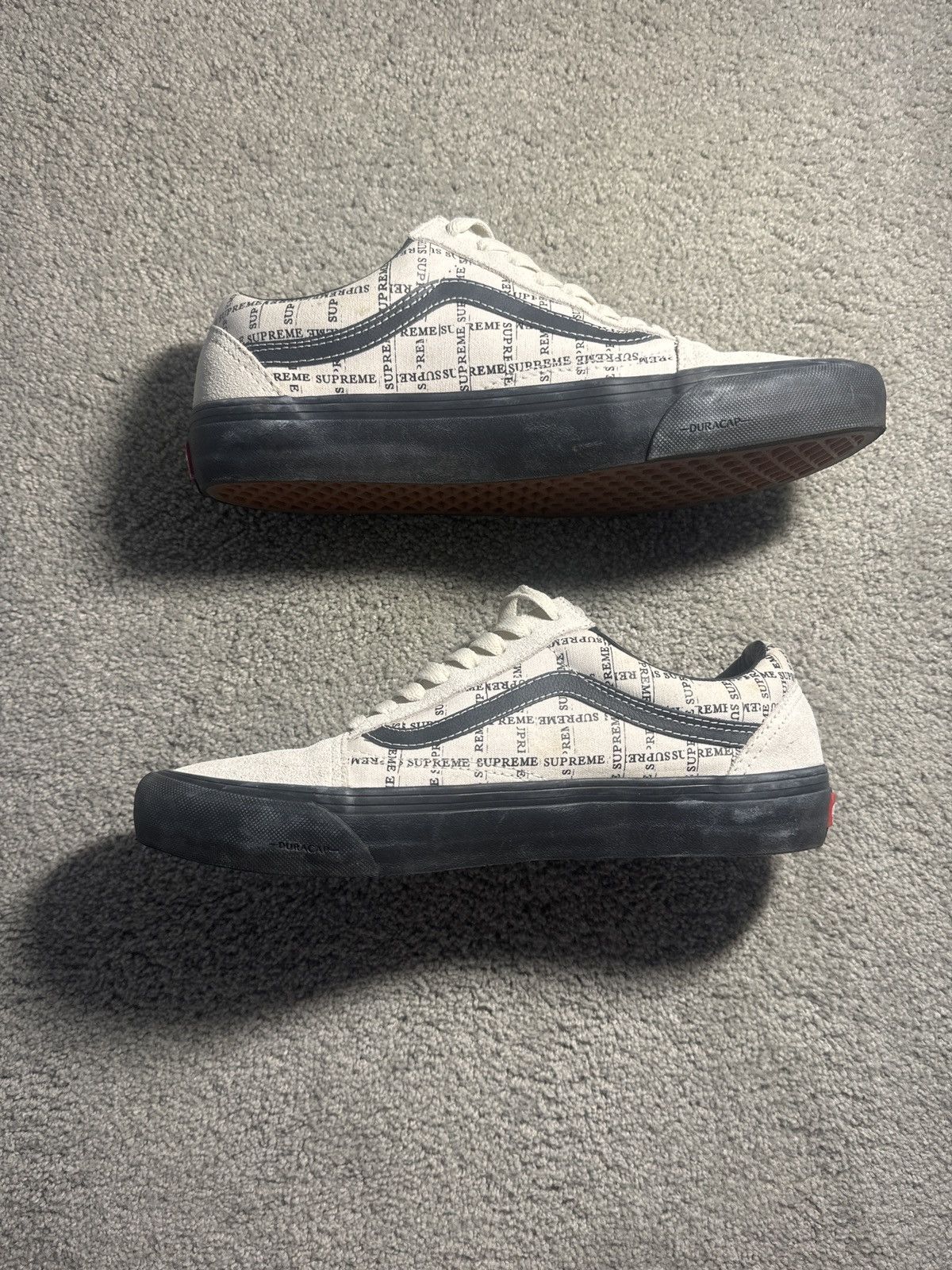 Supreme × Vans Supreme x Old Skool Pro “Logo Pattern- White” Size US 10 / EU 43 - 2 Thumbnail