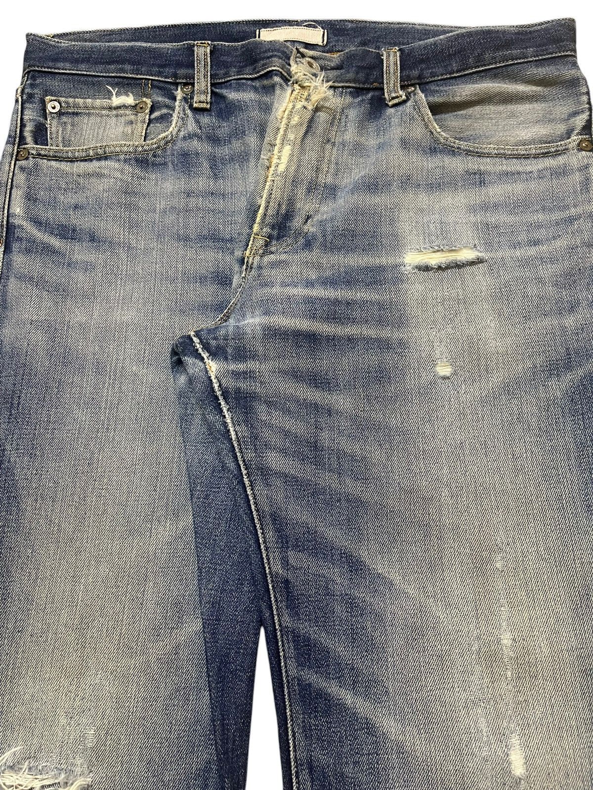 Uniqlo Vintage Japanese Uniqlo Faded Wash Distress Style Loose Jean Size US 34 / EU 50 - 4 Thumbnail