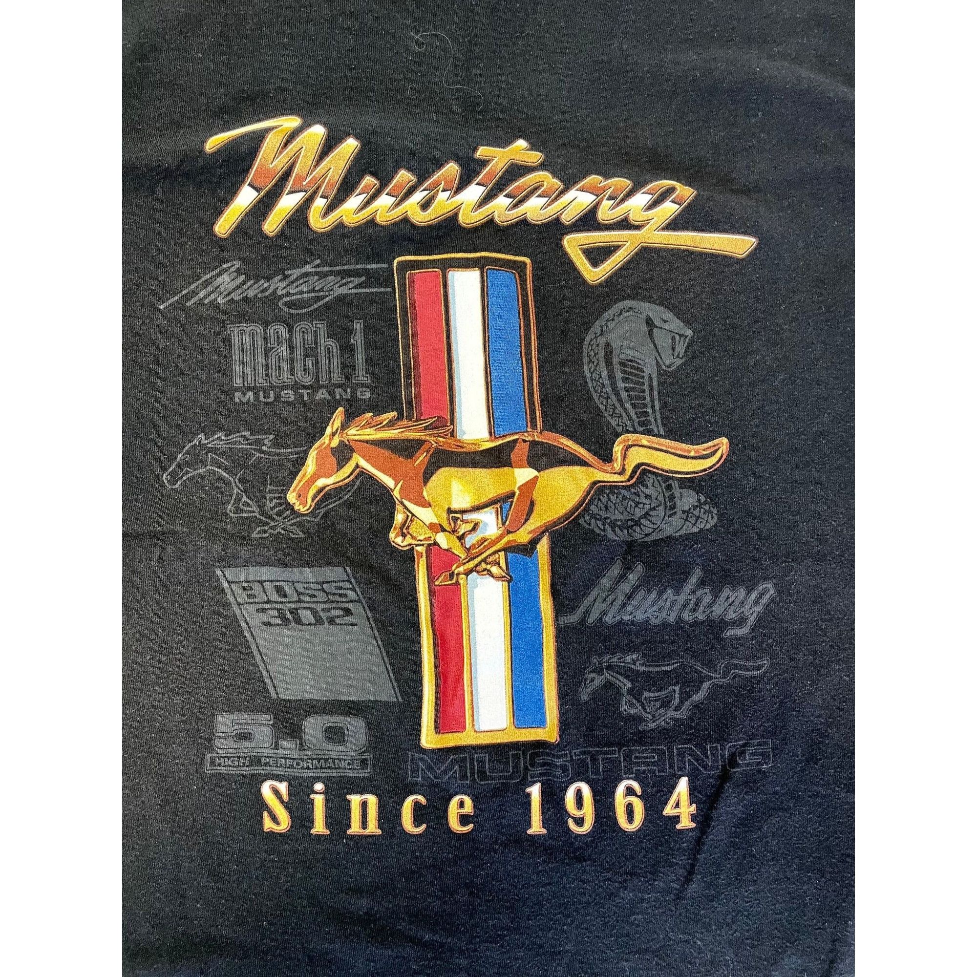 Delta Vtg Delta Black Ford Mustang 5.0 Mach 1 Cobra Boss 302 Tee Size US L / EU 52-54 / 3 - 1 Thumbnail