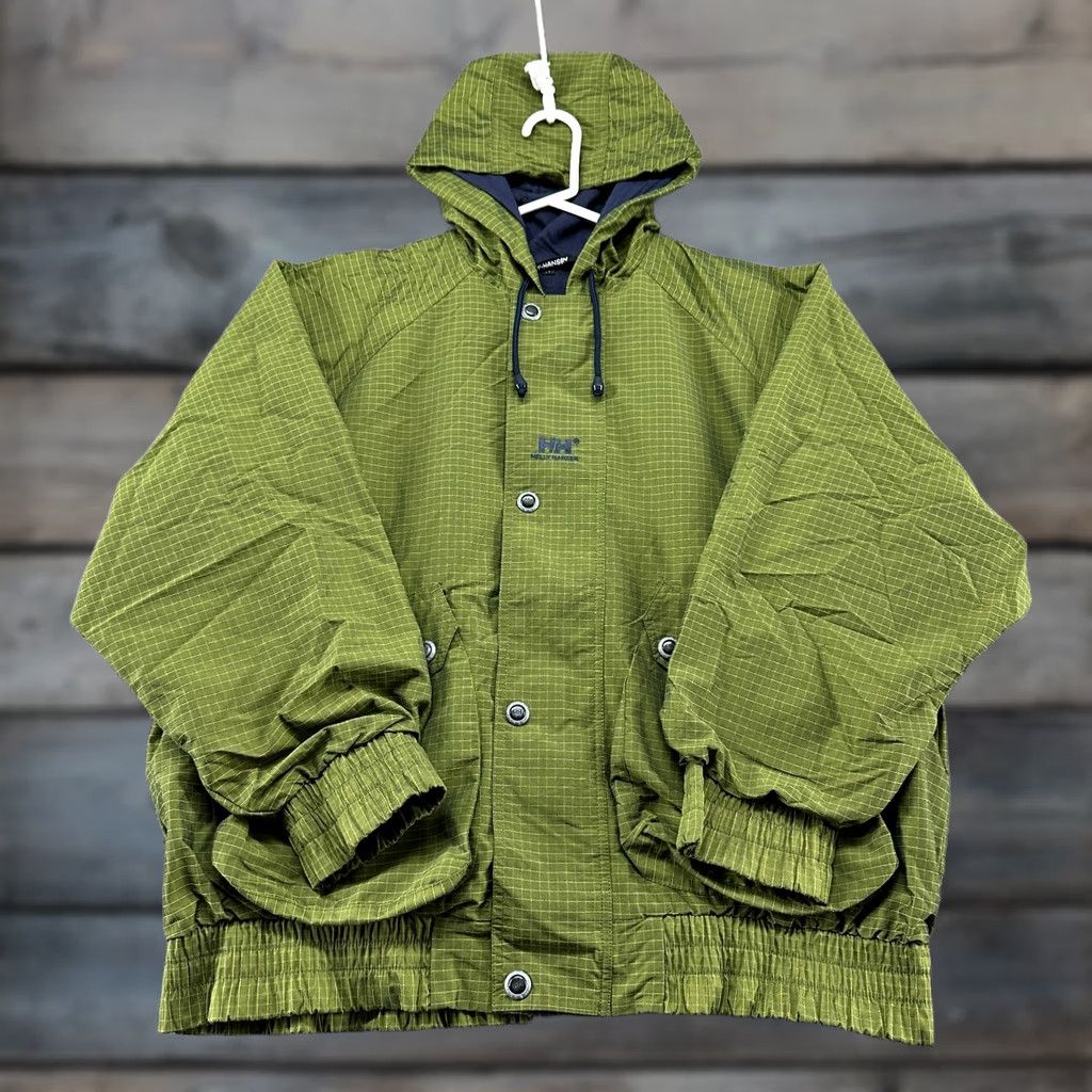 Helly Hansen VINTAGE Helly Hansen Jacket Mens M Green Hooded Sailing Nylon Ripstop Baggy 90s Size US M / EU 48-50 / 2 - 1 Thumbnail
