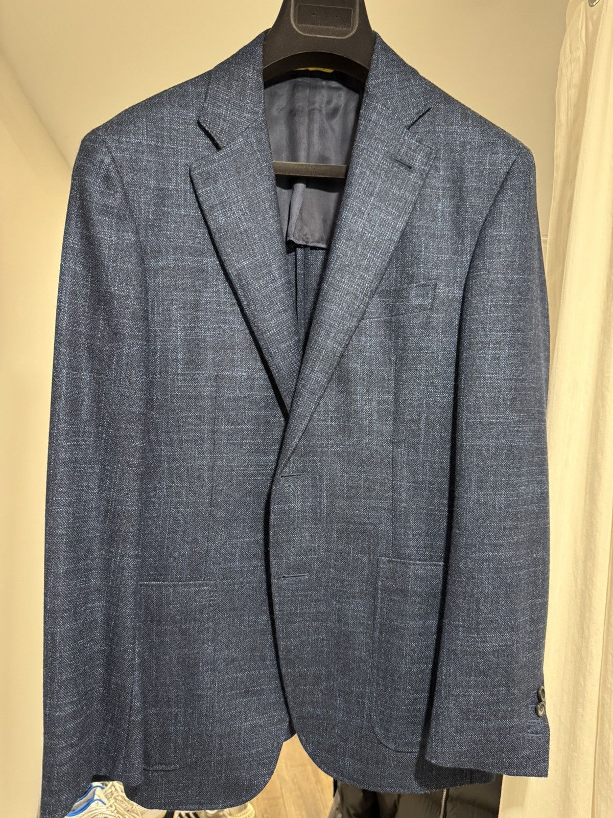 Canali KEI navy + blues weave sports jacket