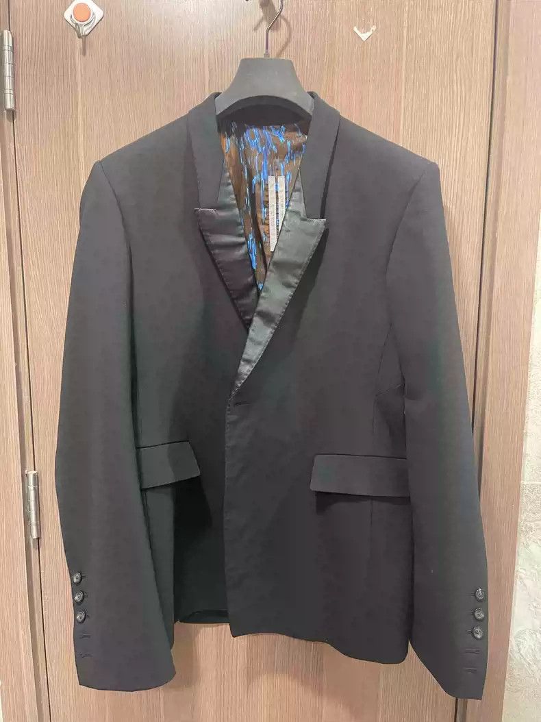 image of Rick Owens Mainline Suit Jacket in Black, Men's (Size 2XL)