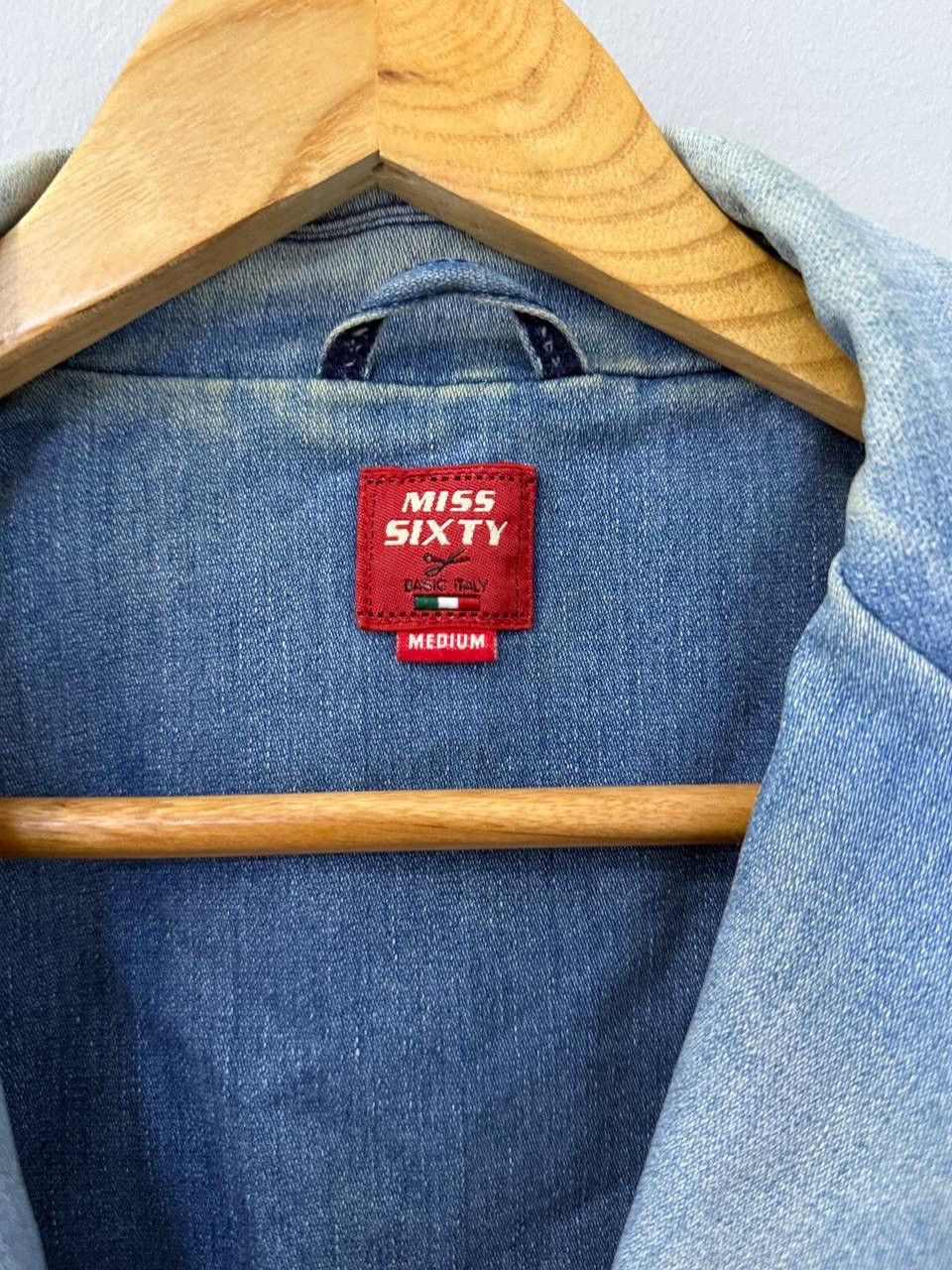 Miss Sixty Miss Sixty Vintage Racer Moto Y2K Denim Jacket Size M / US 6-8 / IT 42-44 - 2 Thumbnail