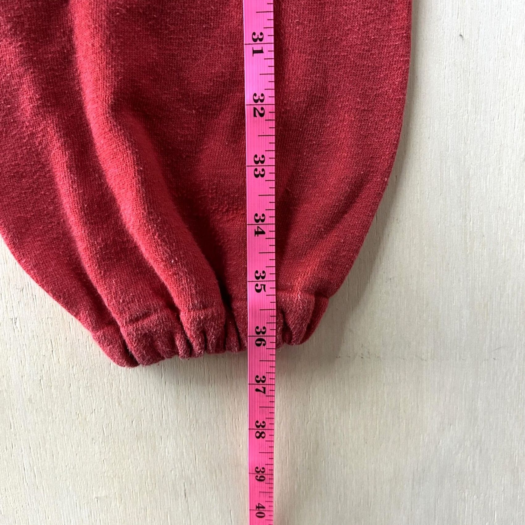 Spalding VINTAGE Spalding Sweatpants Mens M Red Fleece Joggers Elastic Waist Gym Pants Size US 31 - 5 Thumbnail