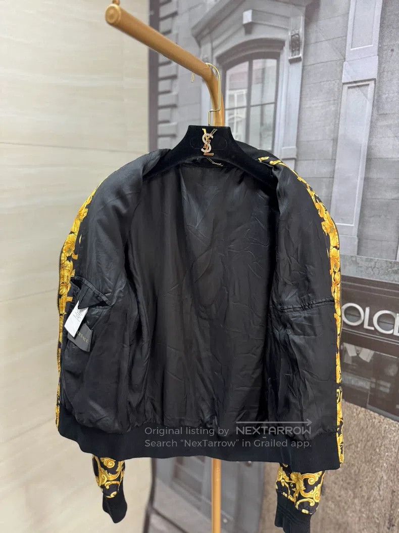 Versace Versace Black gold baroque men's cotton jacket jacket Size US M / EU 48-50 / 2 - 7 Thumbnail