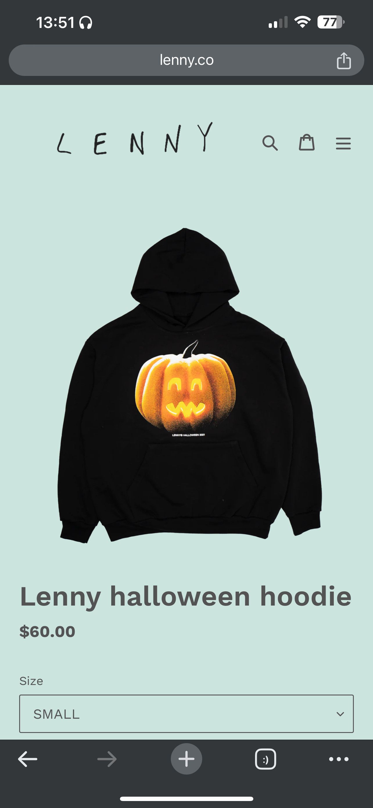 Lyrical Lemonade Lenny Halloween Hoodie (2021) Size US L / EU 52-54 / 3 - 2 Thumbnail