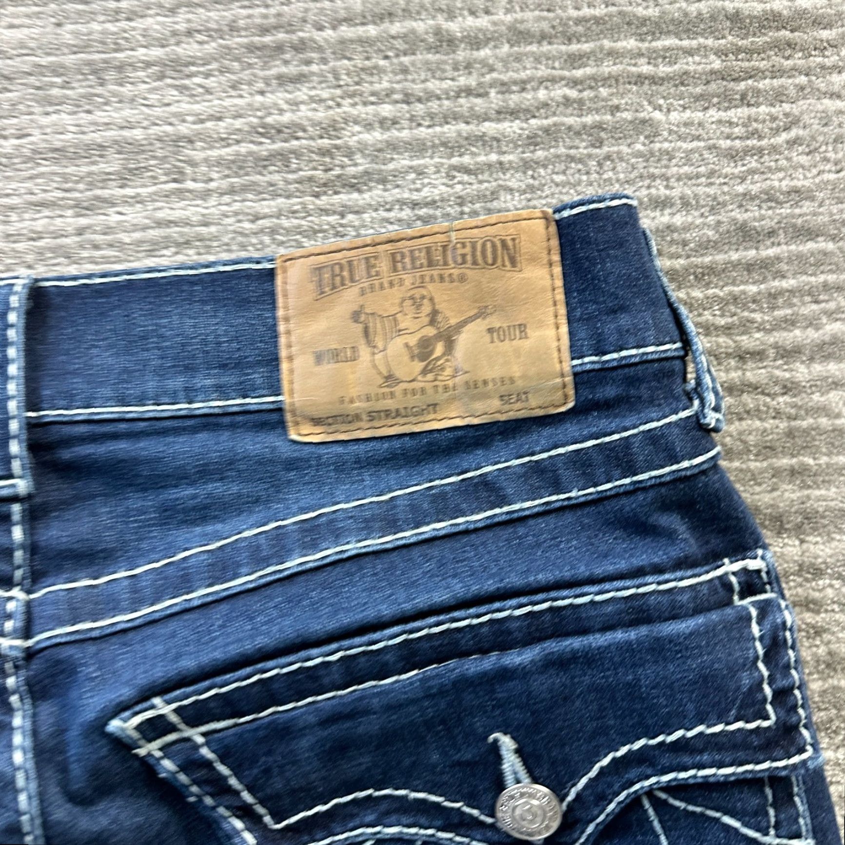 True Religion True Religion Jeans Mens 32 Natural Big T Flap Thick Stitch Size US 32 / EU 48 - 6 Thumbnail