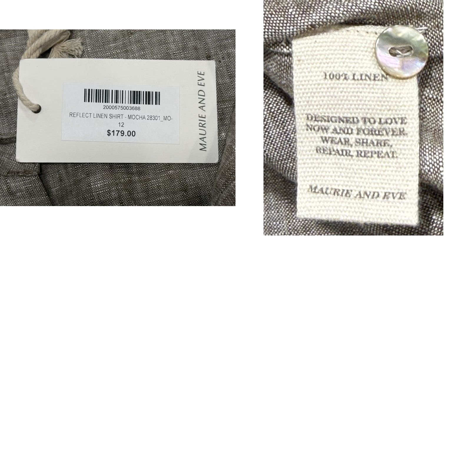 Vintage VINTAGE NWT MAURIE & EVE Reflect Linen Pants & Shirt Set Mocha 12 Women Outfit/Set Linen Mocha 2 Piece Men/Women/Miss? Size XL / US 12-14 / IT 48-50 - 9 Thumbnail