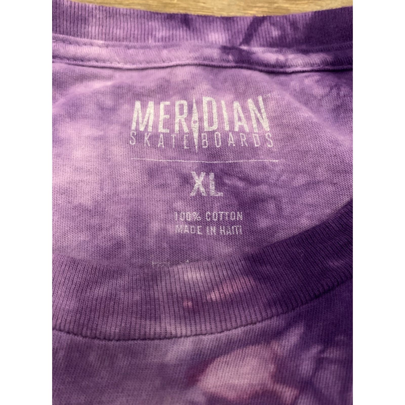 Vintage MERIDIAN SKATEBOARDS Owl Tie Dye T-Shirt Adult XL Purple Mens Size US XL / EU 56 / 4 - 4 Thumbnail