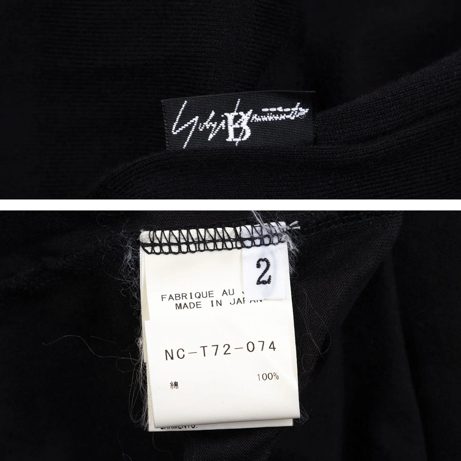 Yohji Yamamoto Yohji Yamamoto Cotton Collar Belt Design Cutsew Black 2 Size US M / EU 48-50 / 2 - 14 Thumbnail