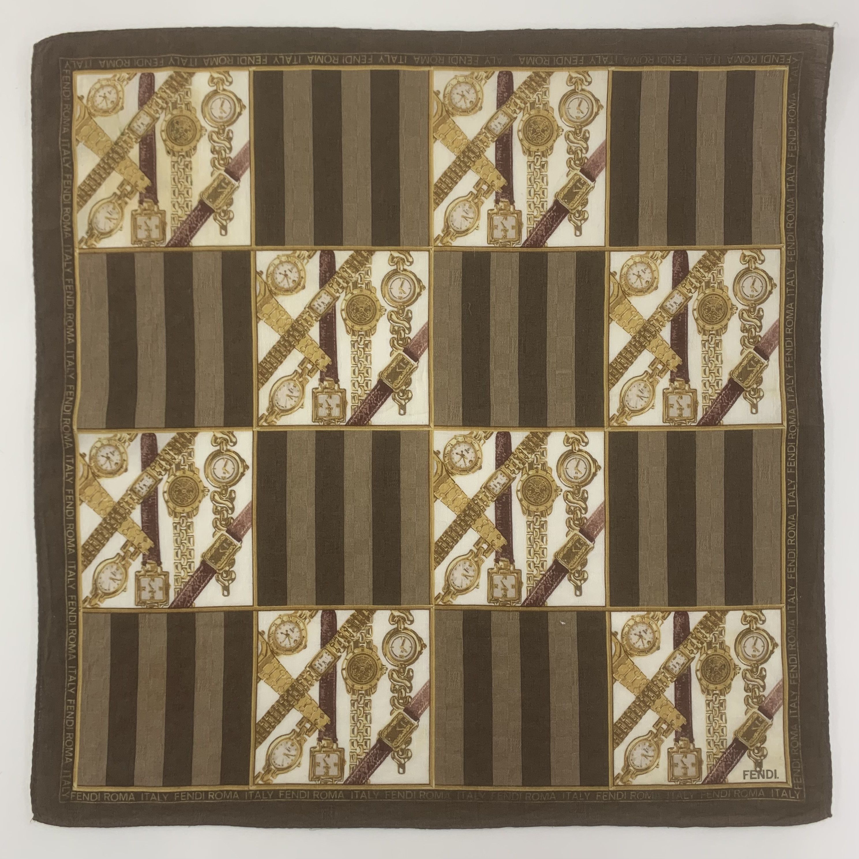 Fendi Fendi Handkerchief Bandana Neckerchief Square TB3482 Size ONE SIZE - 2 Thumbnail