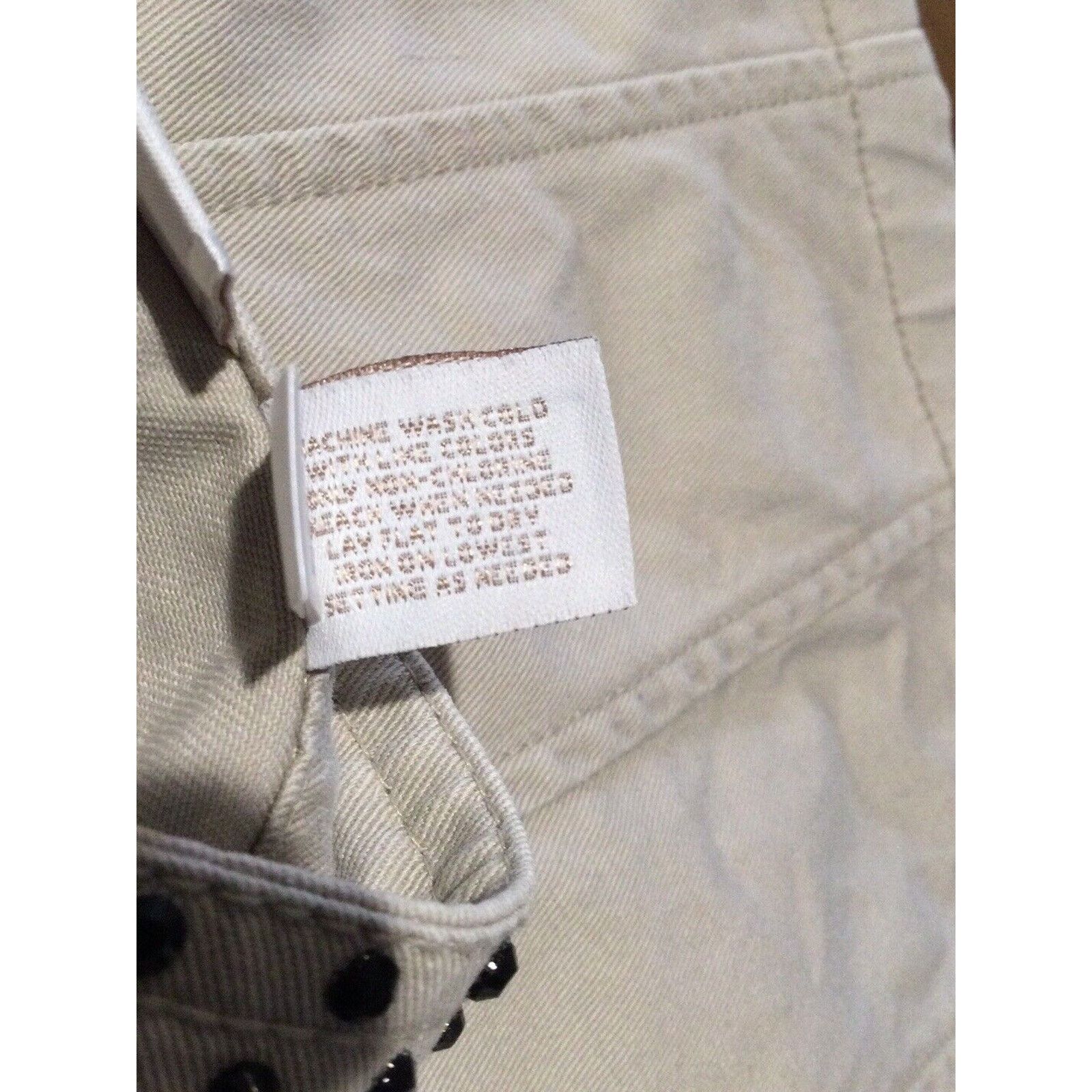 Chicos Chicos Tan Zip Front Rhinestone Collar Cotton Size 1/M Size M / US 6-8 / IT 42-44 - 14 Thumbnail