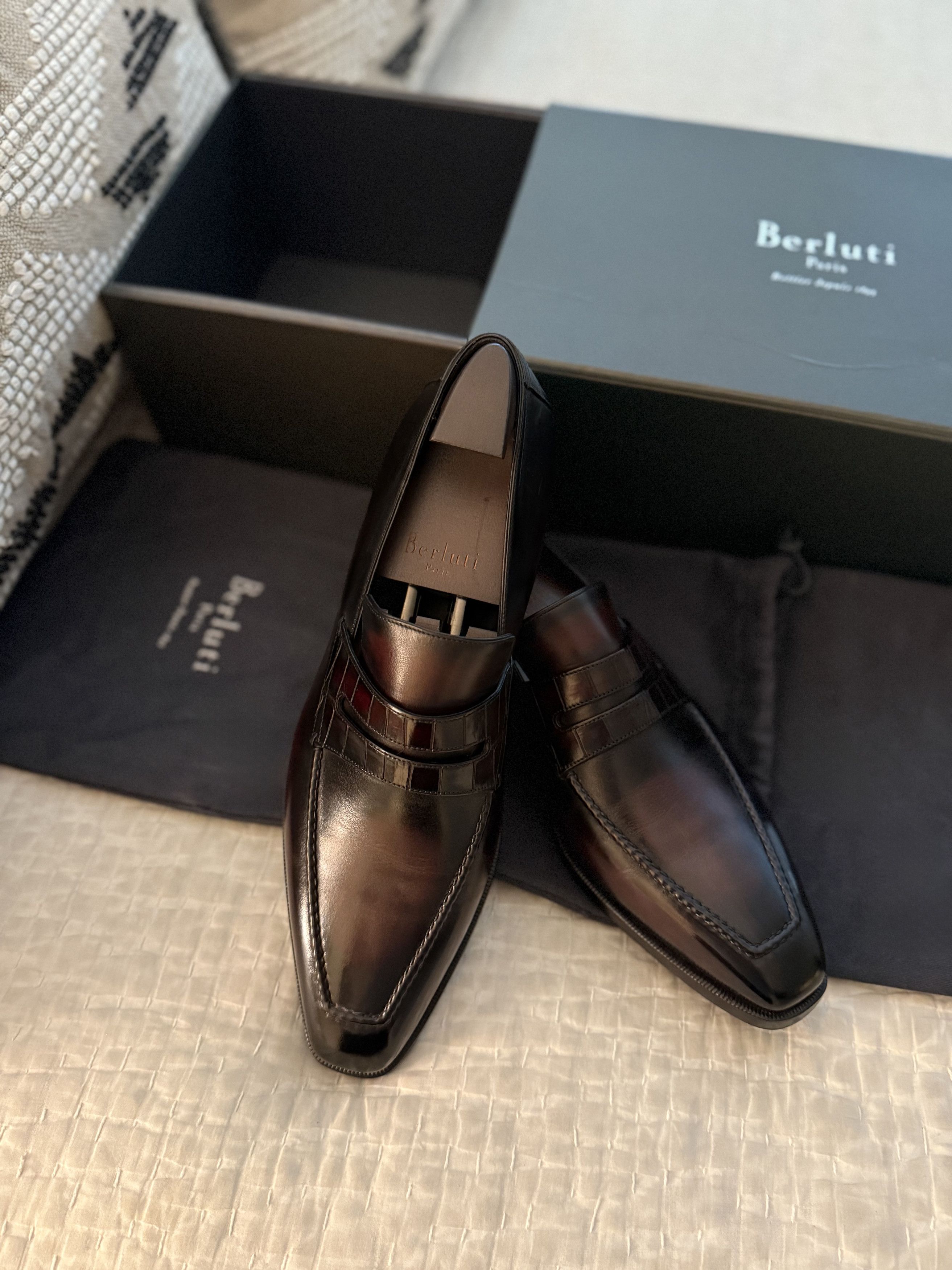 Berluti Ultimate Ultra-Rare $4,200 Alligator Loafers Godly Details Size US 8.5 / EU 41-42 - 1 Thumbnail