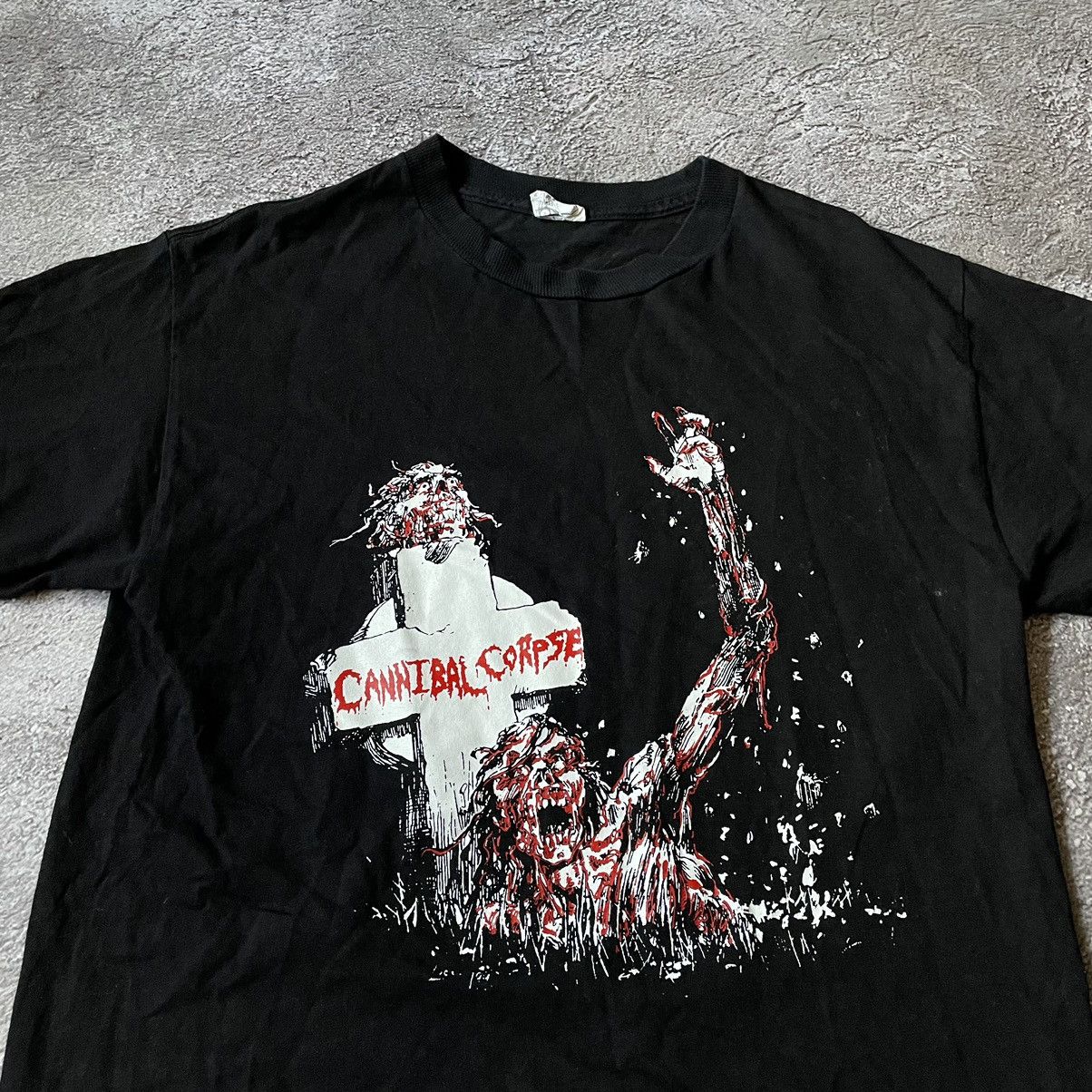 Vintage Vintage 90s Cannibal Corpse Graphic Tee Grunge Faded Black M Size US M / EU 48-50 / 2 - 2 Thumbnail