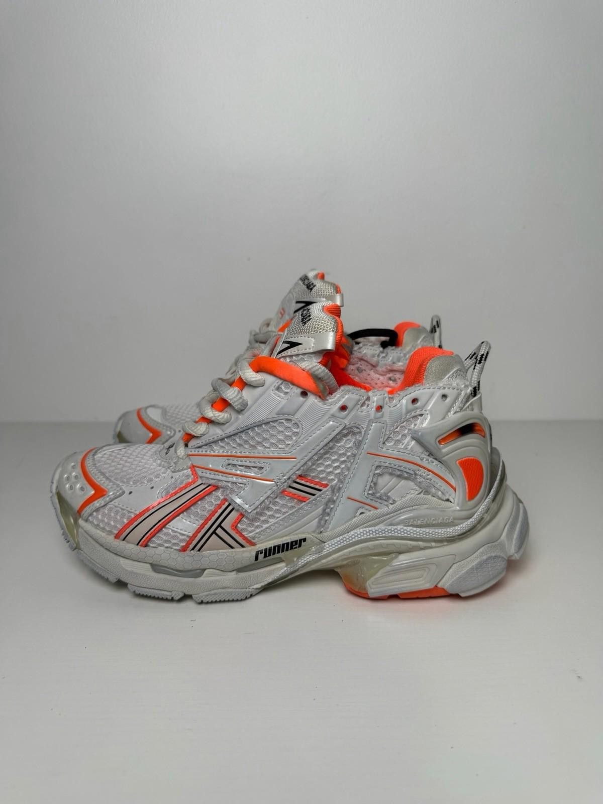 Balenciaga Balenciaga Runner Sneaker "White Fluo Orange" Women's SZ 36 Size US 6 / IT 36 - 3 Thumbnail