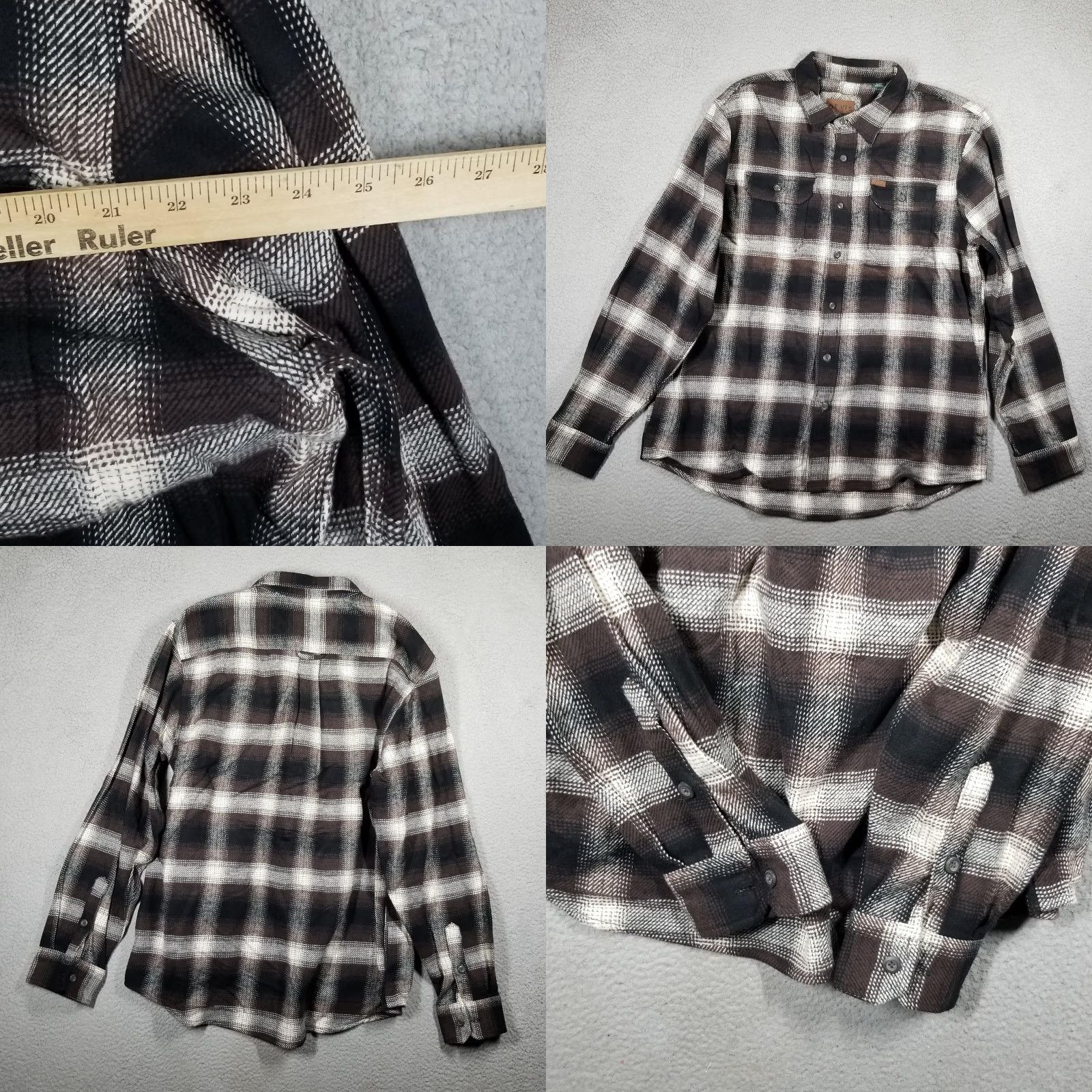 Orvis VINTAGE Orvis Shirt Flannel Mens XL Brown Black Plaid Long Sleeve Ozarks Collection Size US XL / EU 56 / 4 - 8 Thumbnail