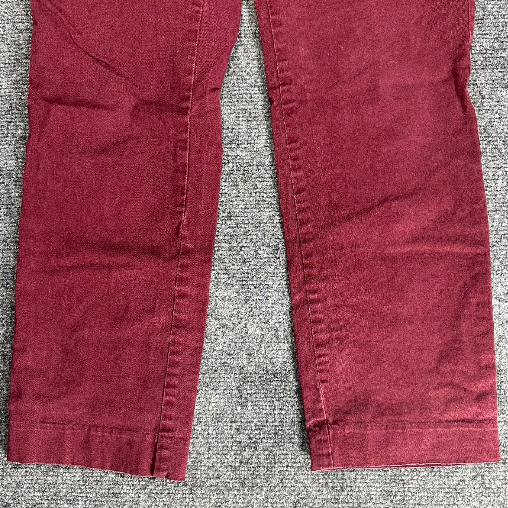 J.Crew VINTAGE J.CREW Pants Womens 2 Laney Skinny Chino Maroon Red Cotton Stretch Pockets Size 26" / US 2 / IT 38 - 2 Thumbnail
